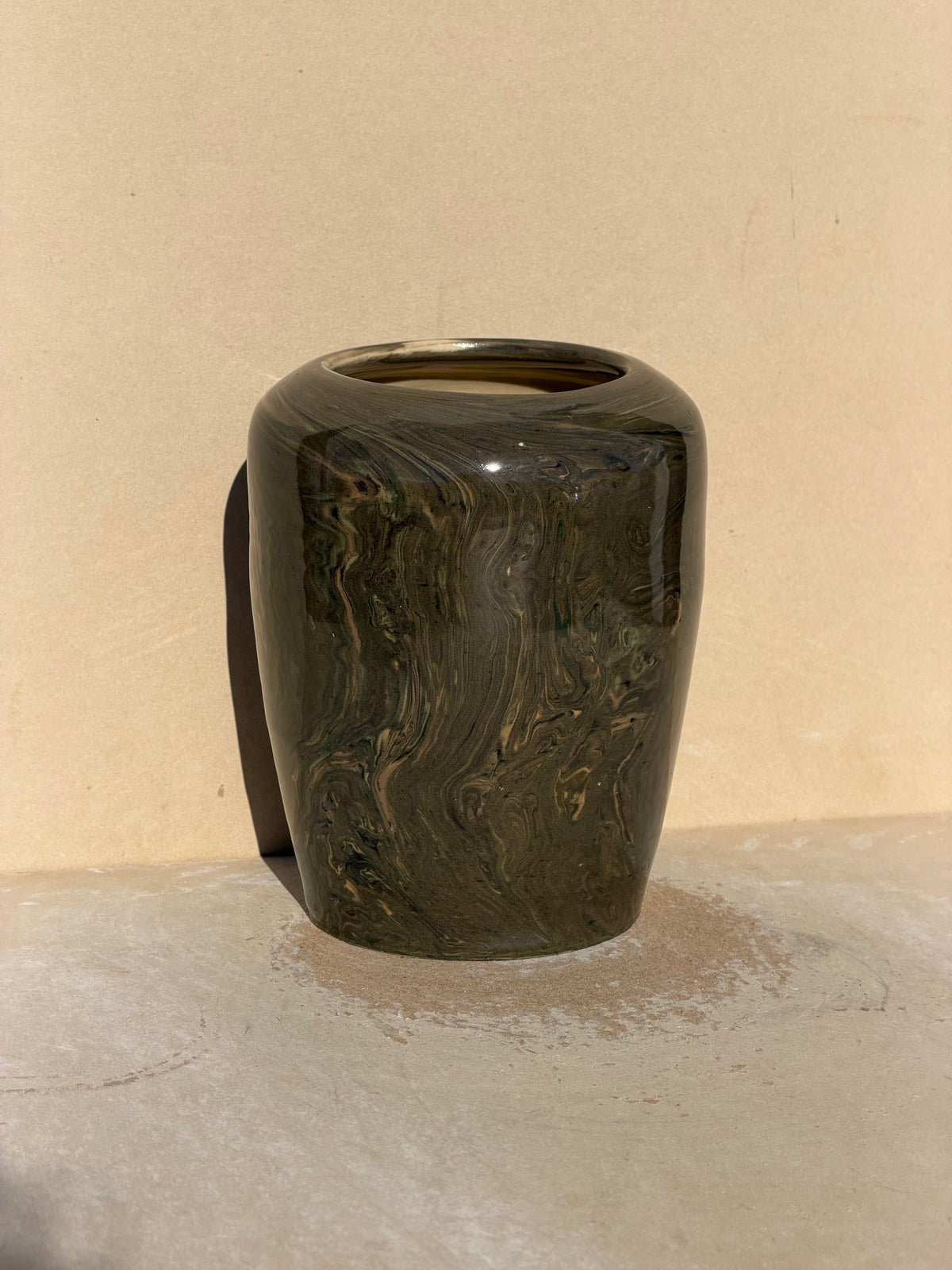 Marbled Green Vase