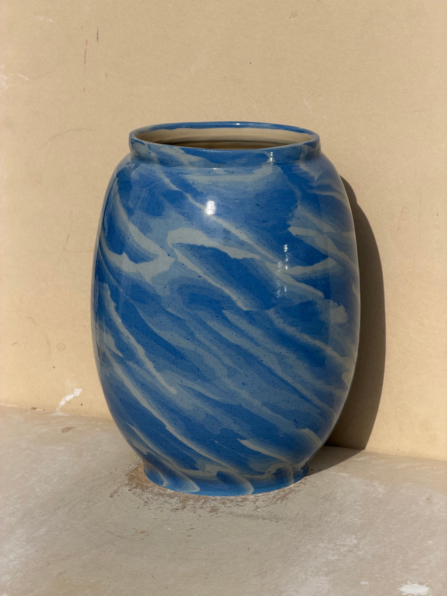 Gradient Blue Nerikomi Vase No.3