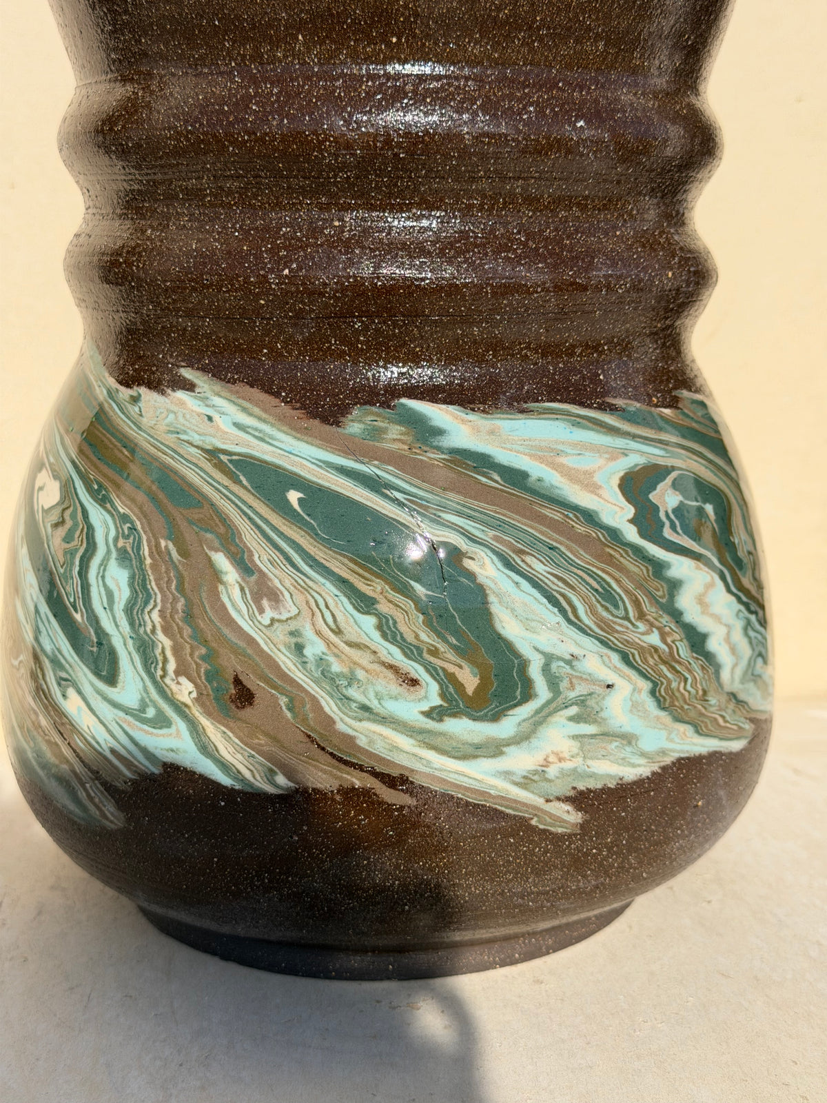 Brown Marbled Vase