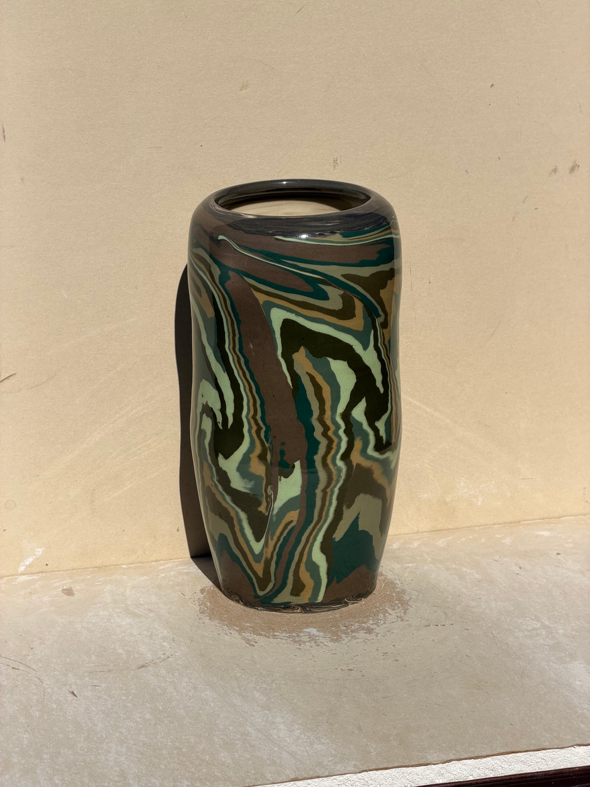 Green Nerikomi Vase