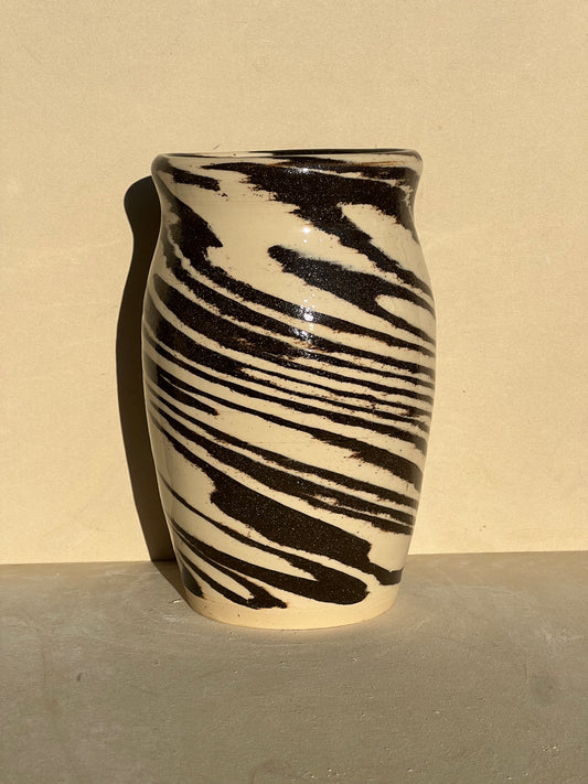 Neutral Marbled Vase