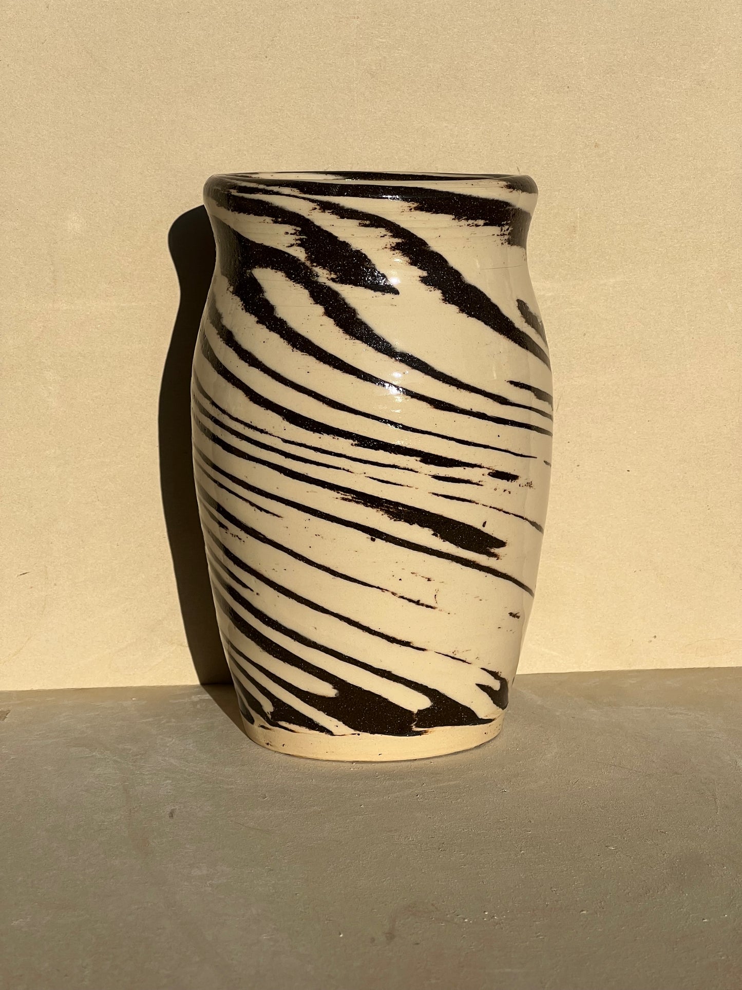 Neutral Marbled Vase