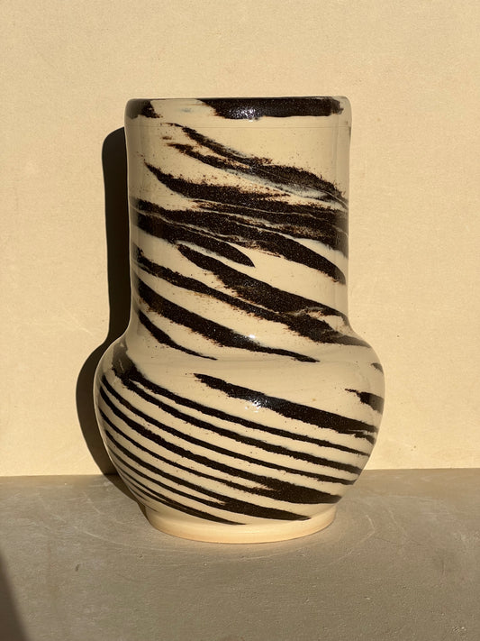 Neutral Marbled Vase