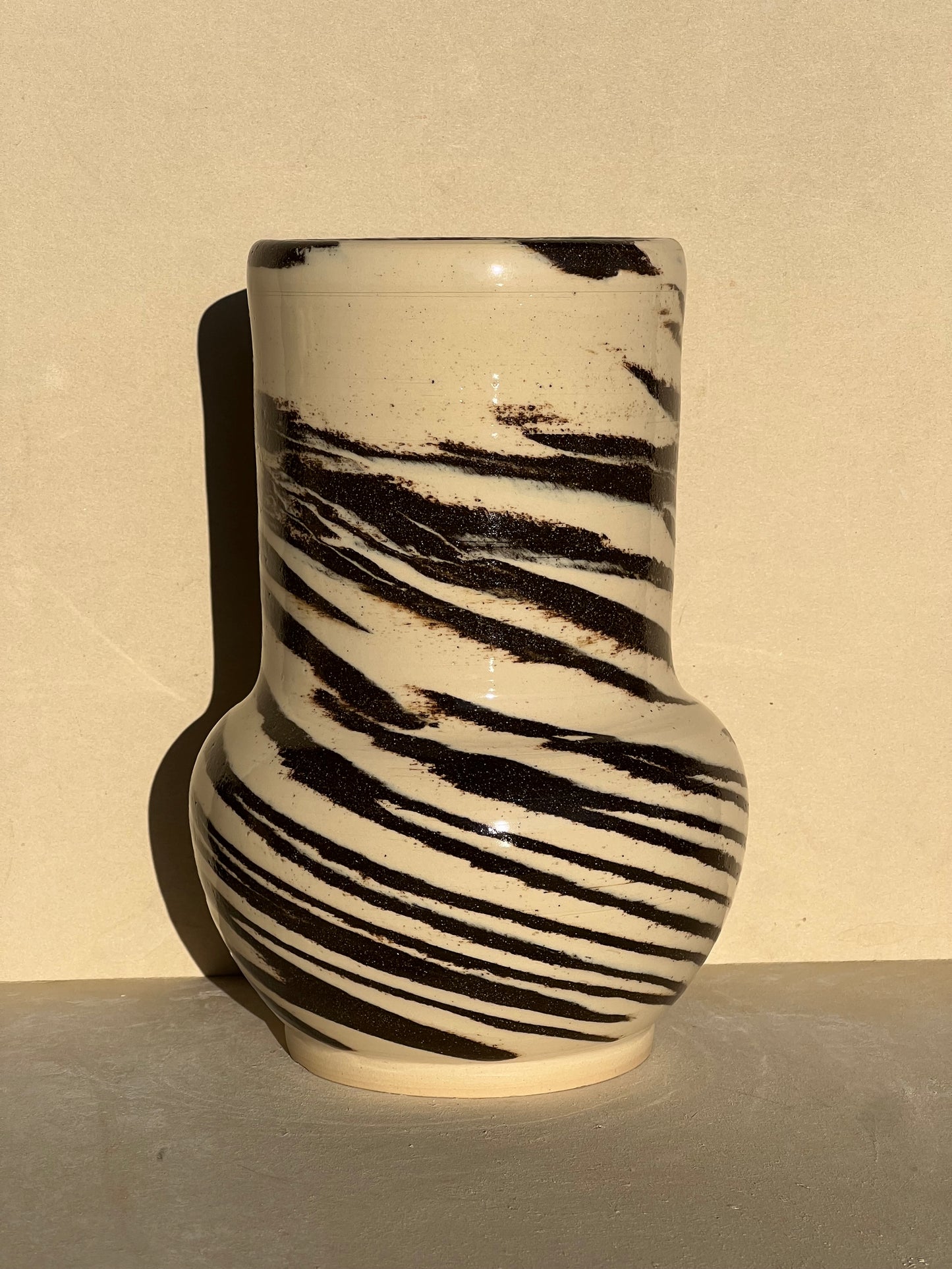 Neutral Marbled Vase