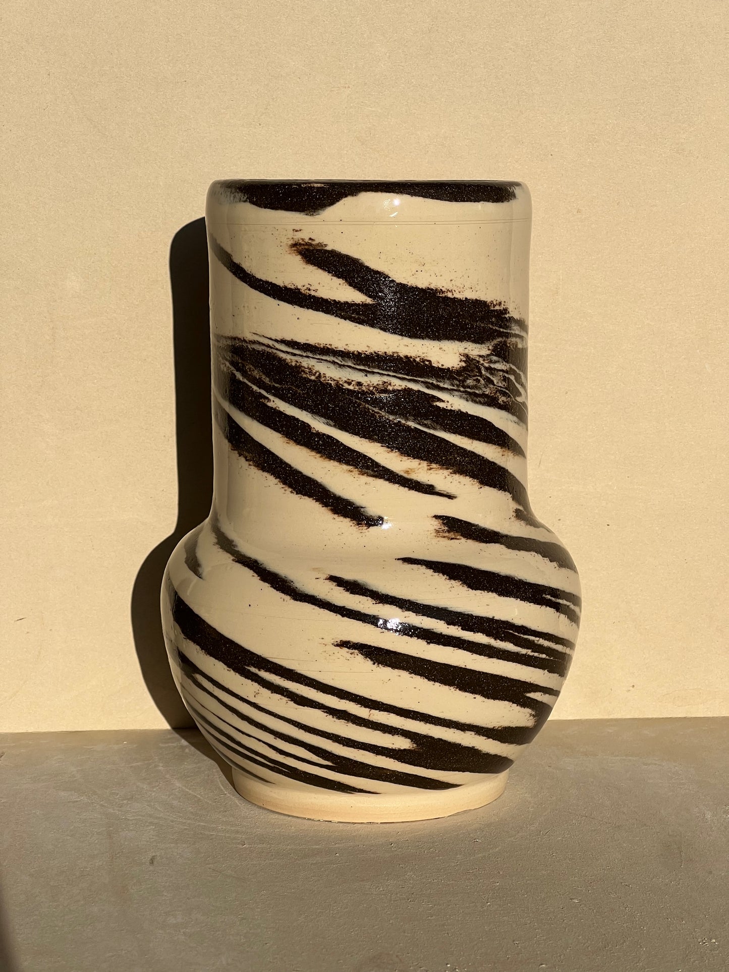 Neutral Marbled Vase