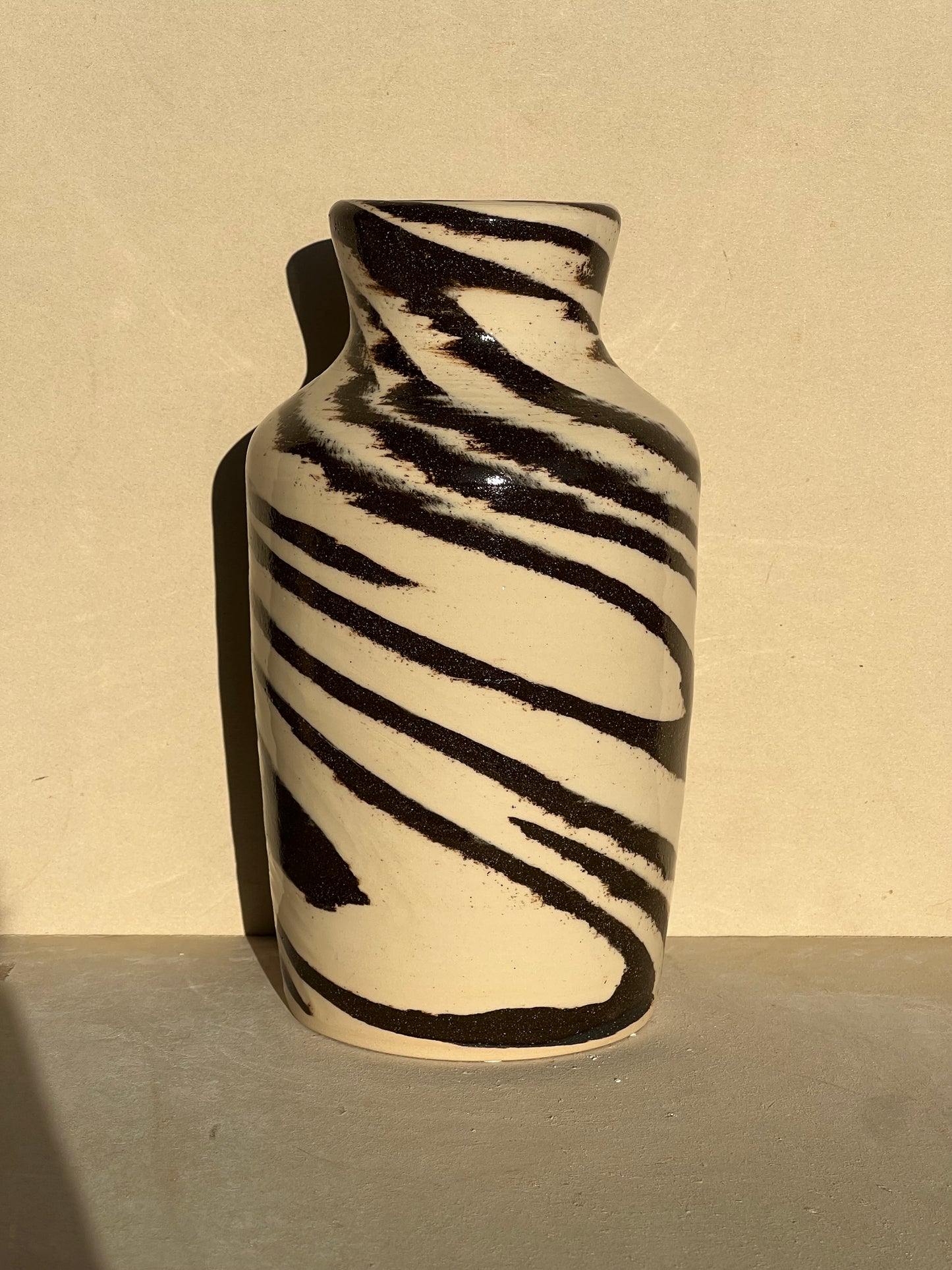 Neutral Marbled Vase