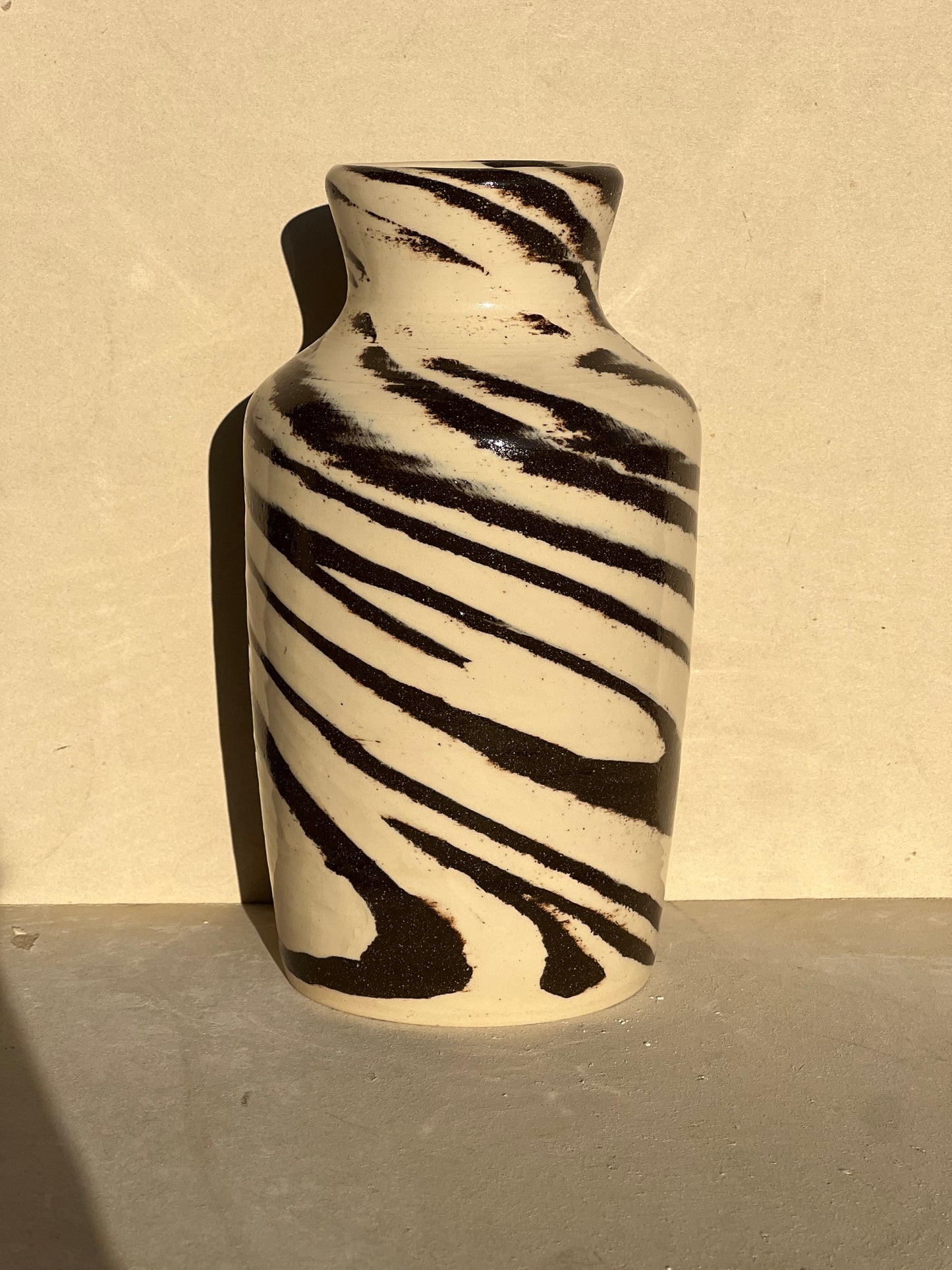 Neutral Marbled Vase