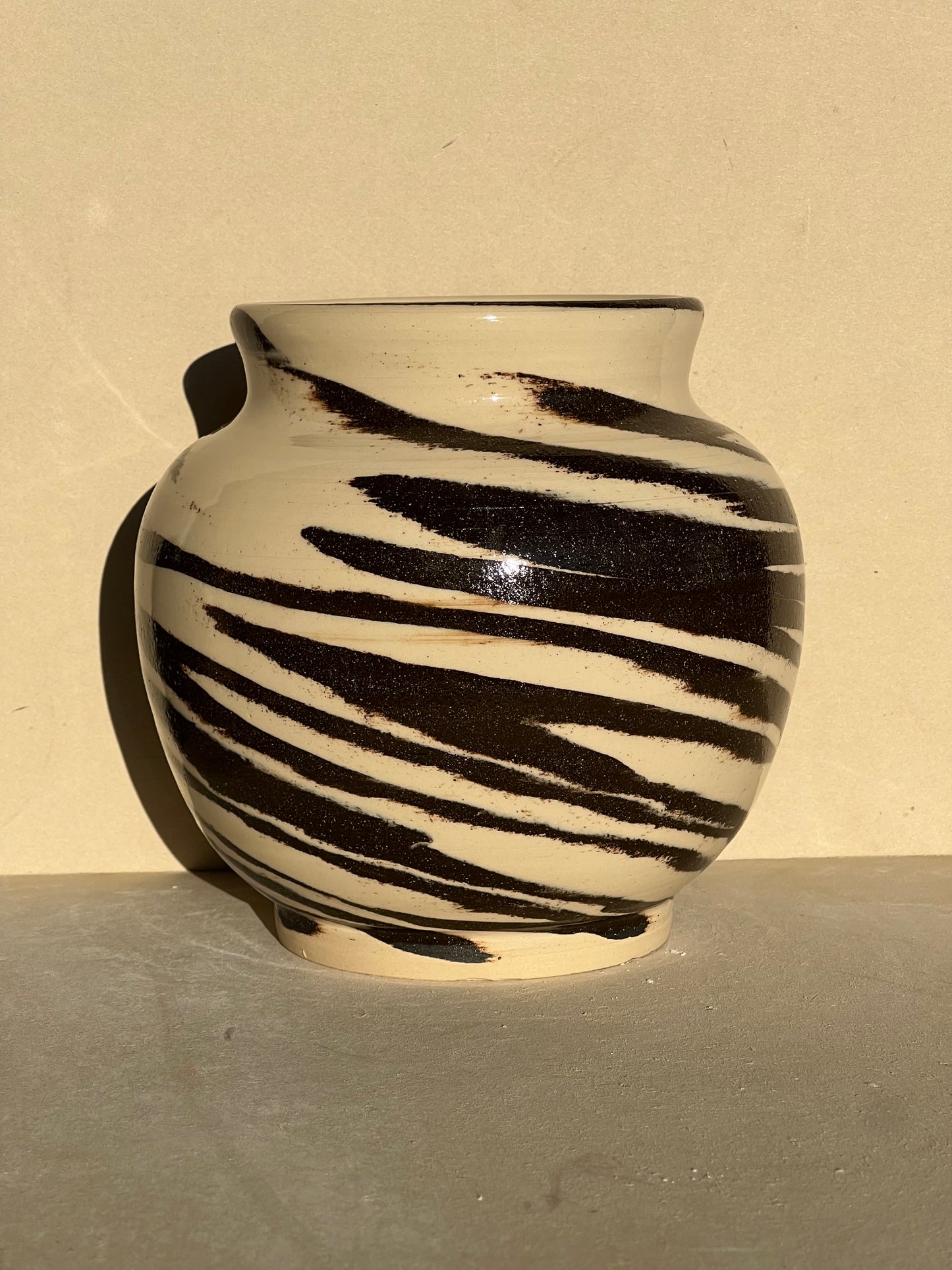 Neutral Marbled Vase