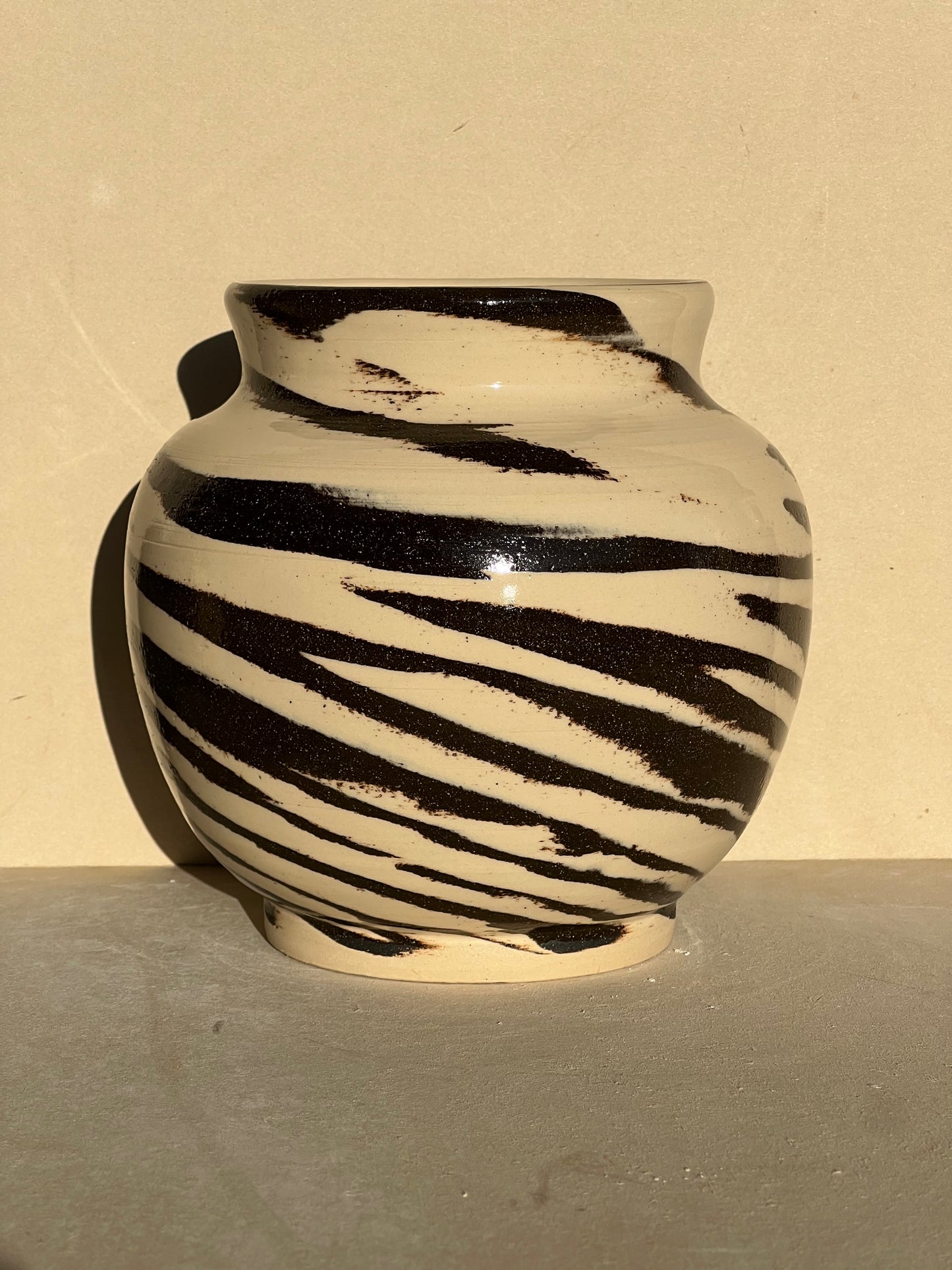 Neutral Marbled Vase
