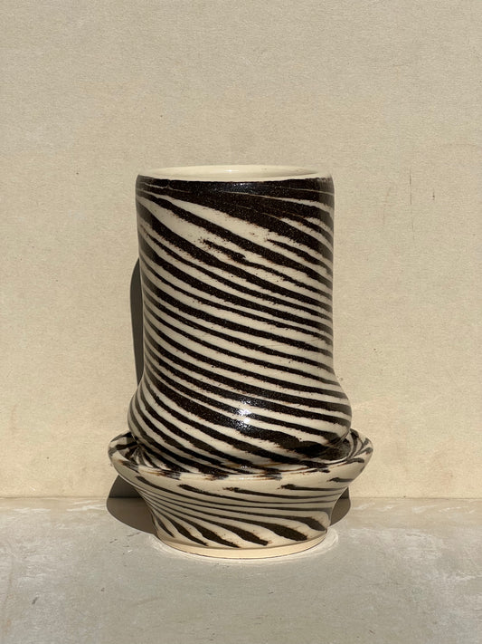 Neutral Marbled Vase