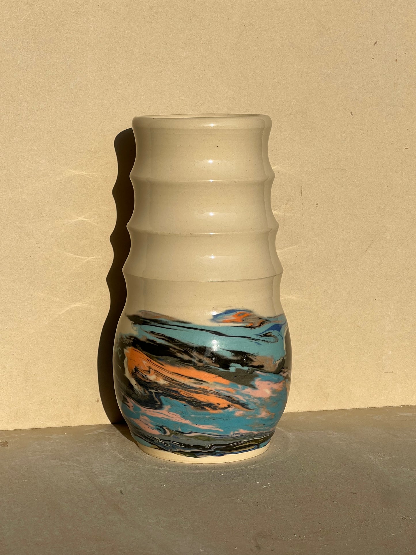 Marbled Tall Vase