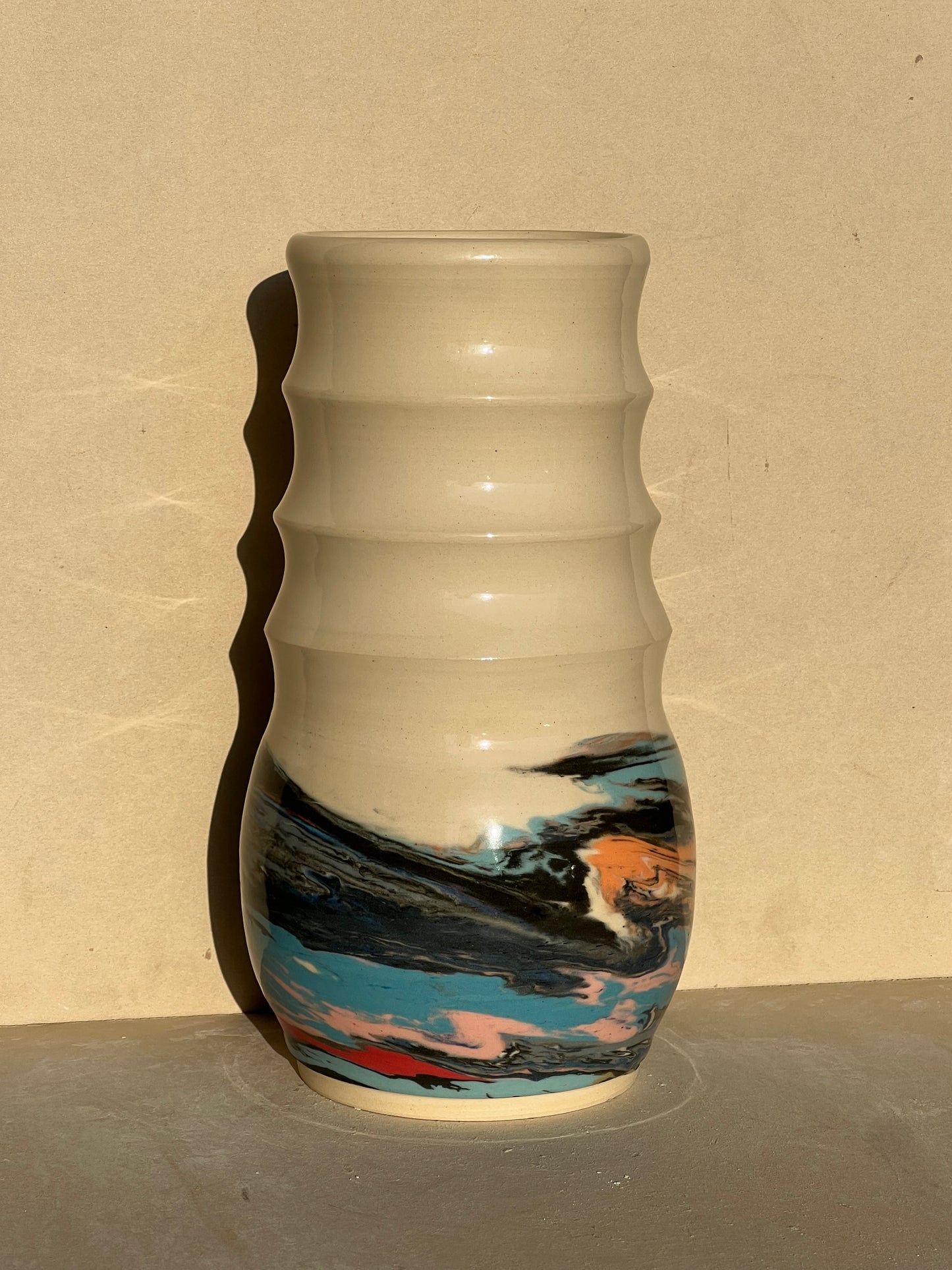 Marbled Tall Vase