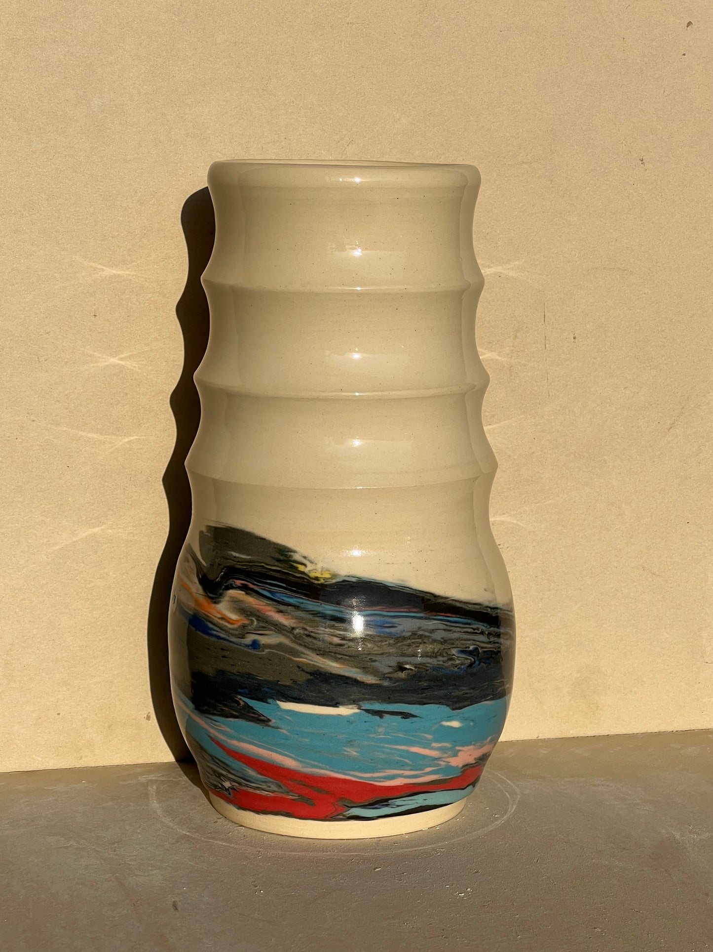 Marbled Tall Vase
