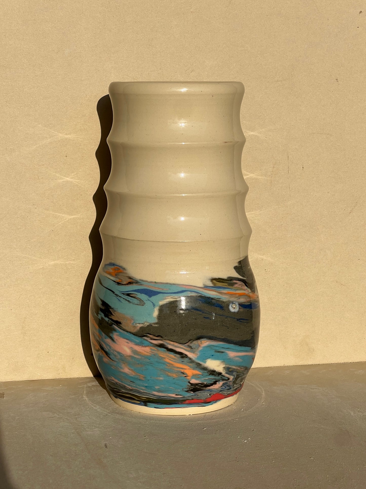 Marbled Tall Vase