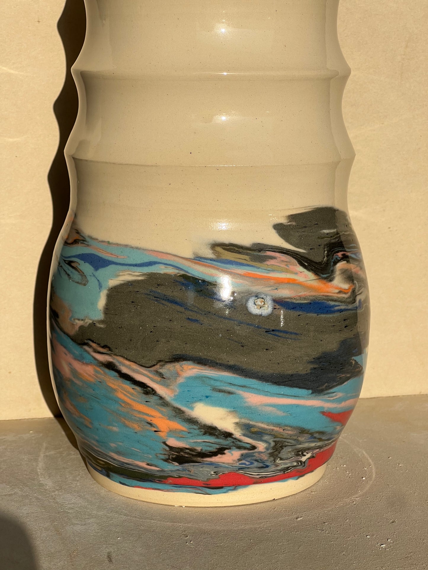 Marbled Tall Vase