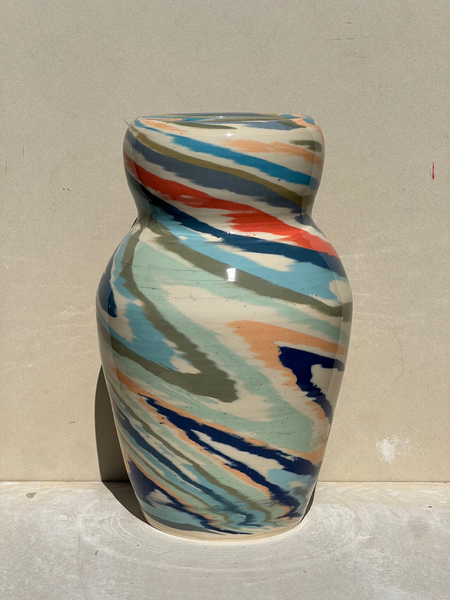 Large Marbled Vase