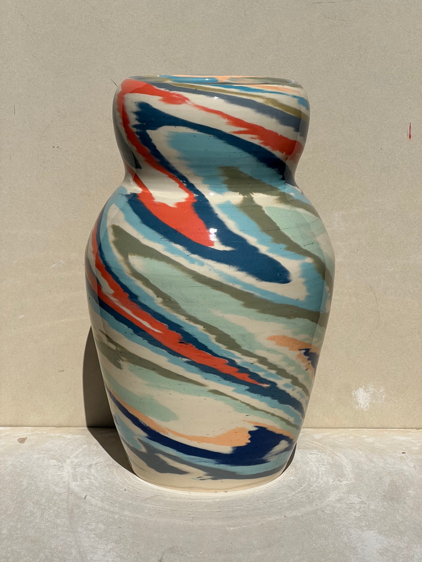 Large Marbled Vase