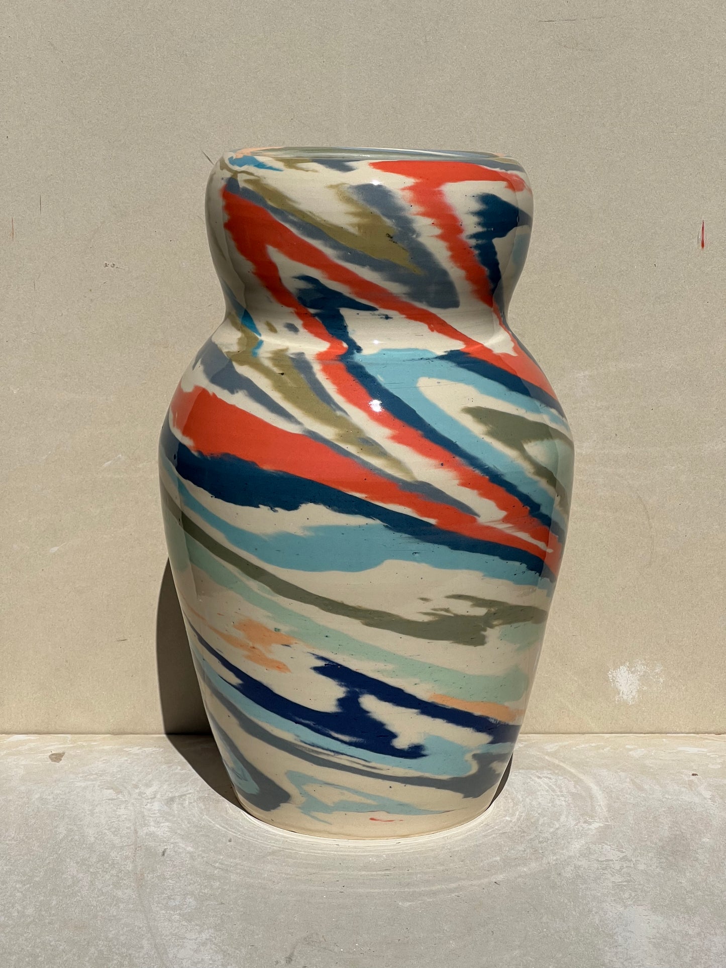 Large Marbled Vase