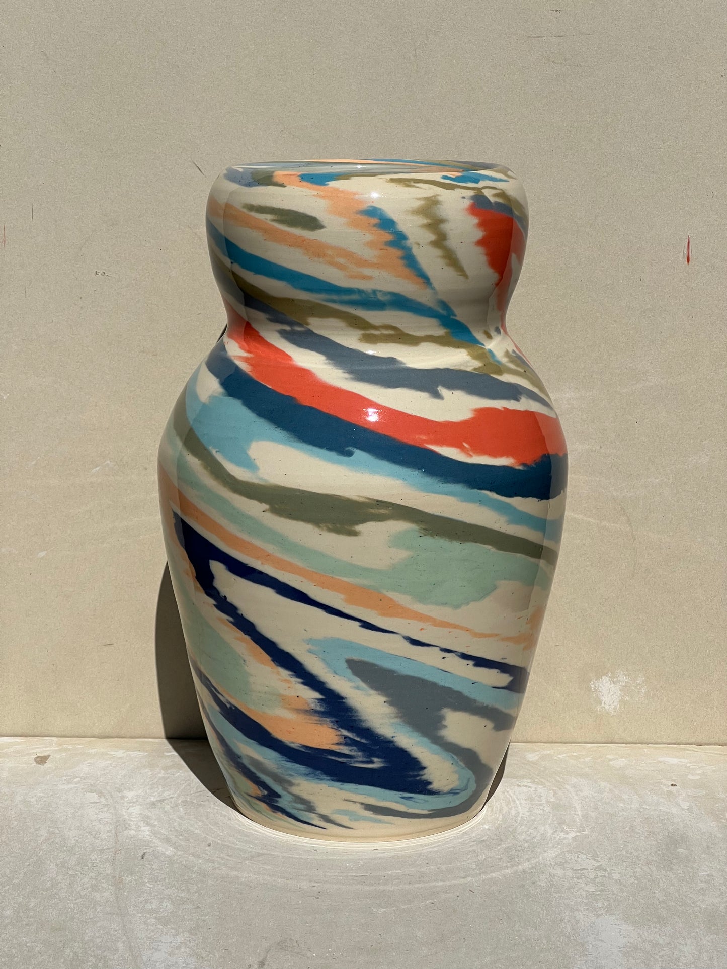Large Marbled Vase
