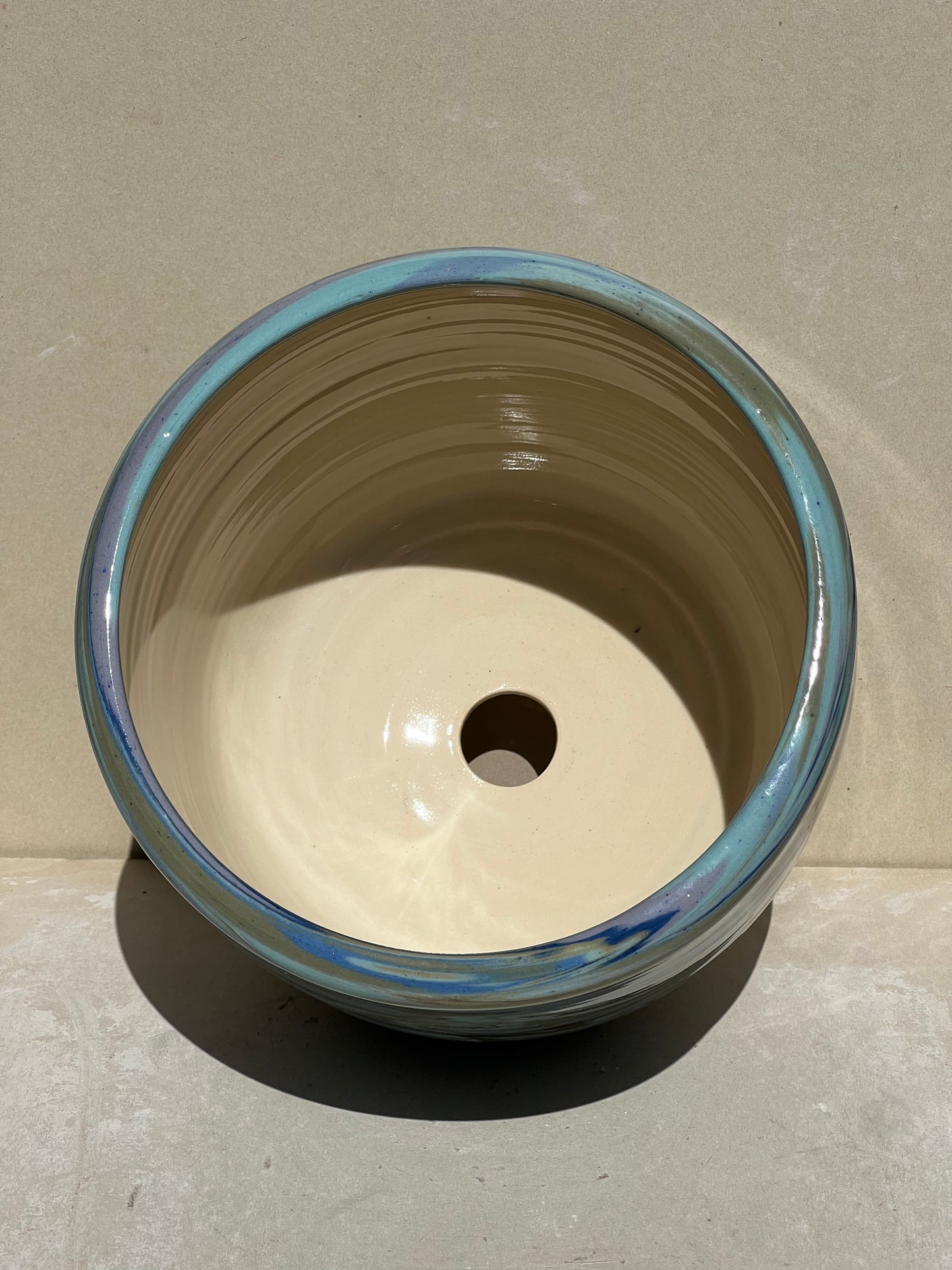 Marbled Nerikomi Blue and Green Planter