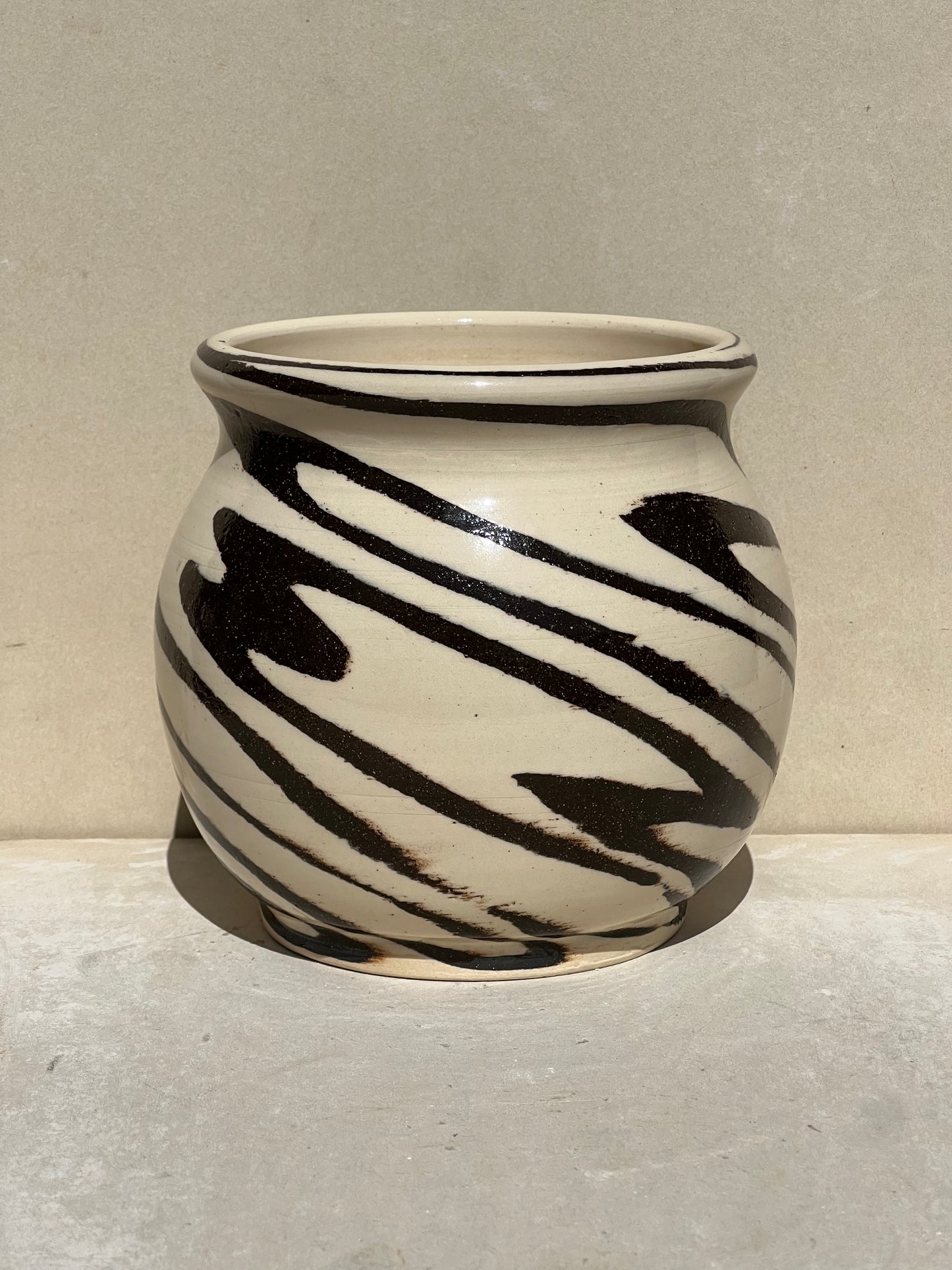 Neutral Marbled Vase