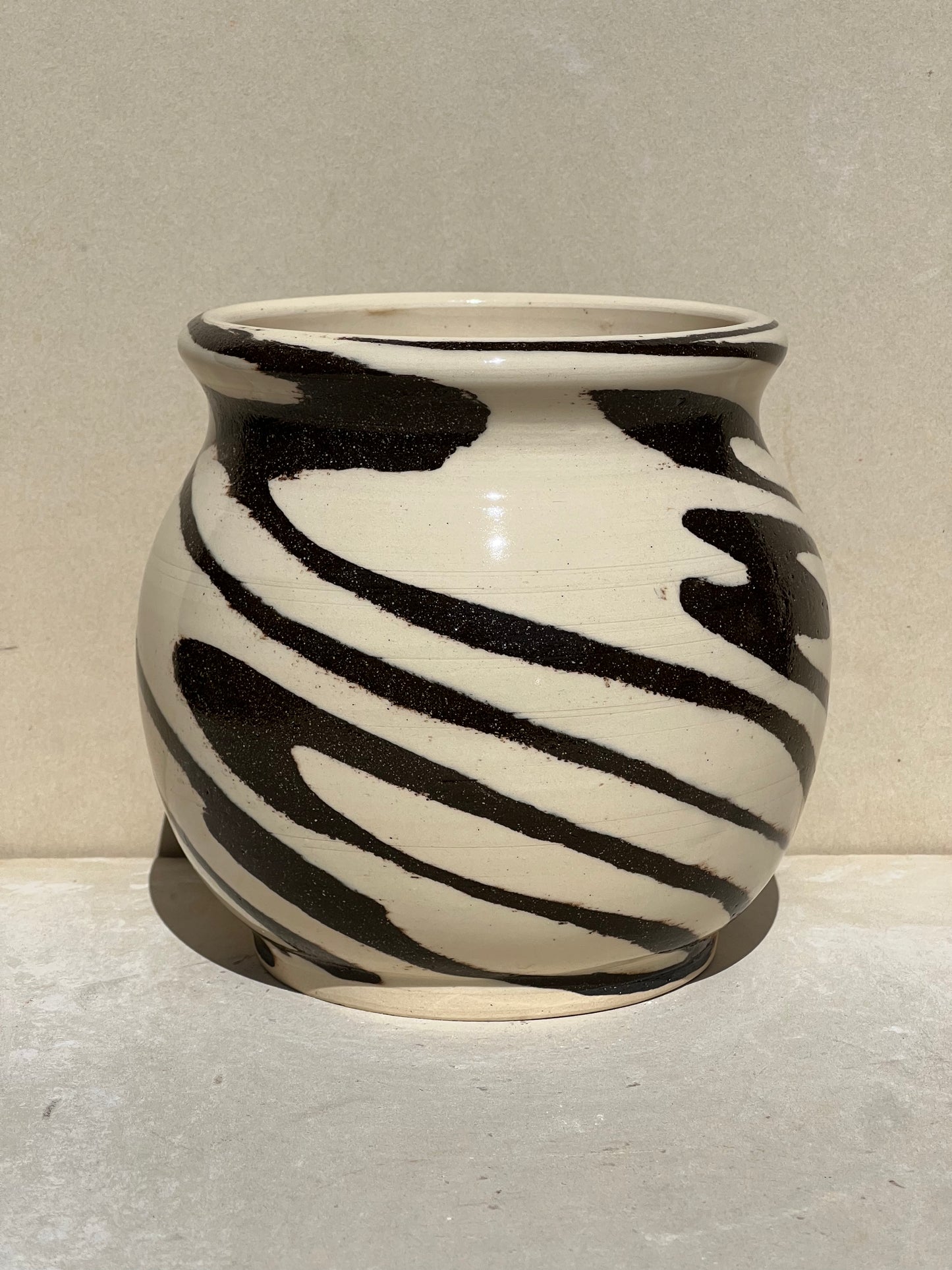 Neutral Marbled Vase