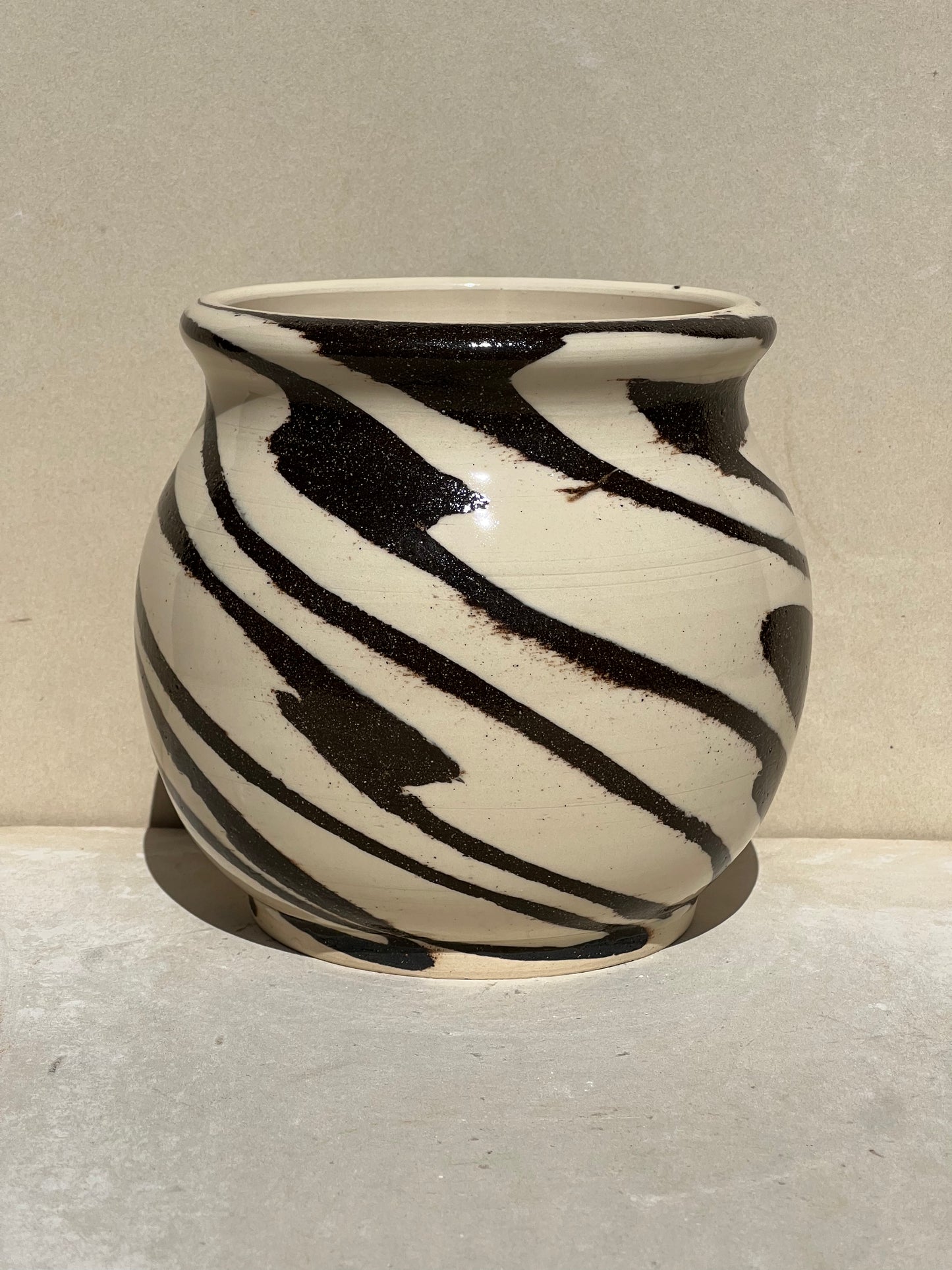 Neutral Marbled Vase