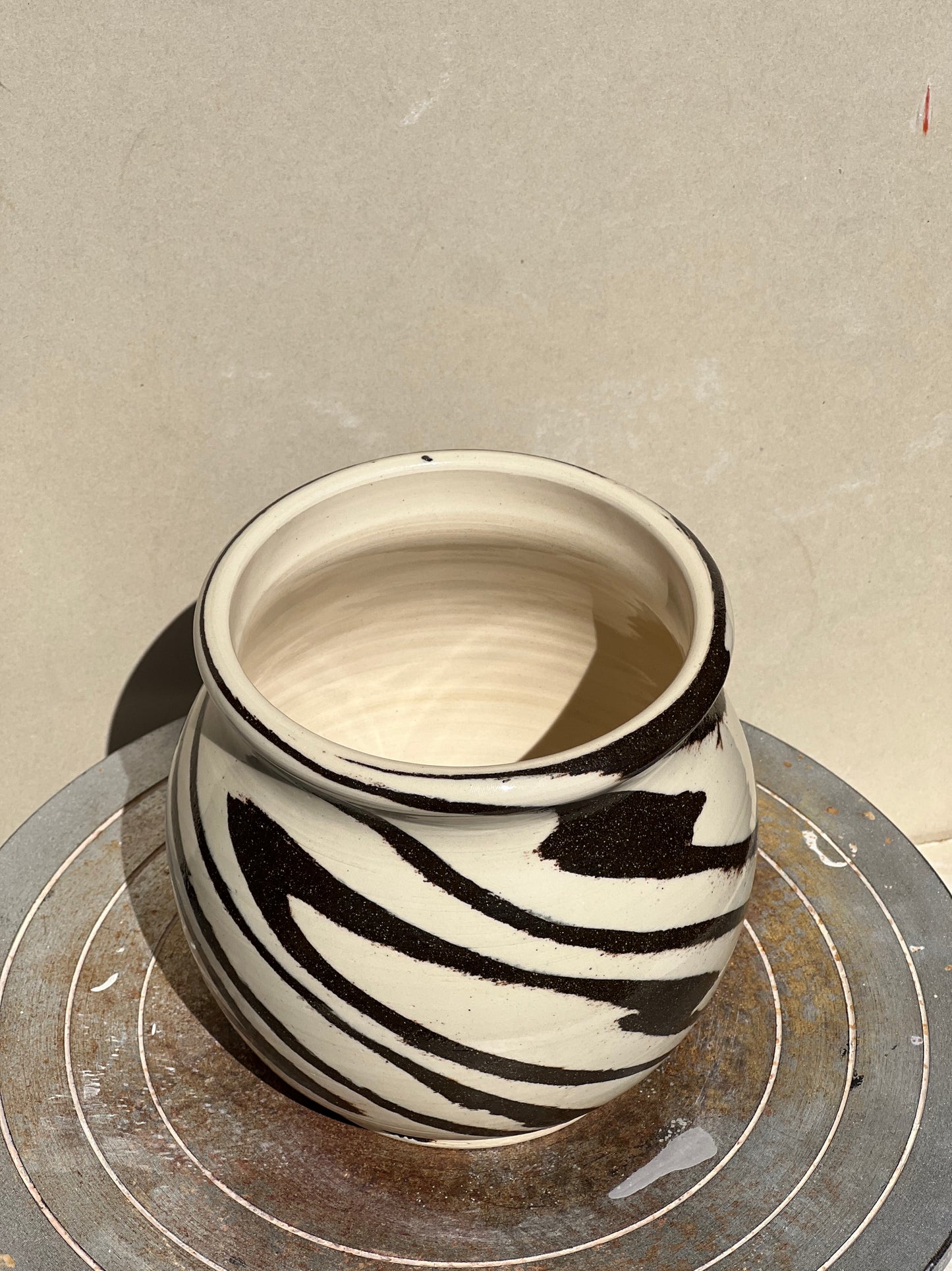 Neutral Marbled Vase