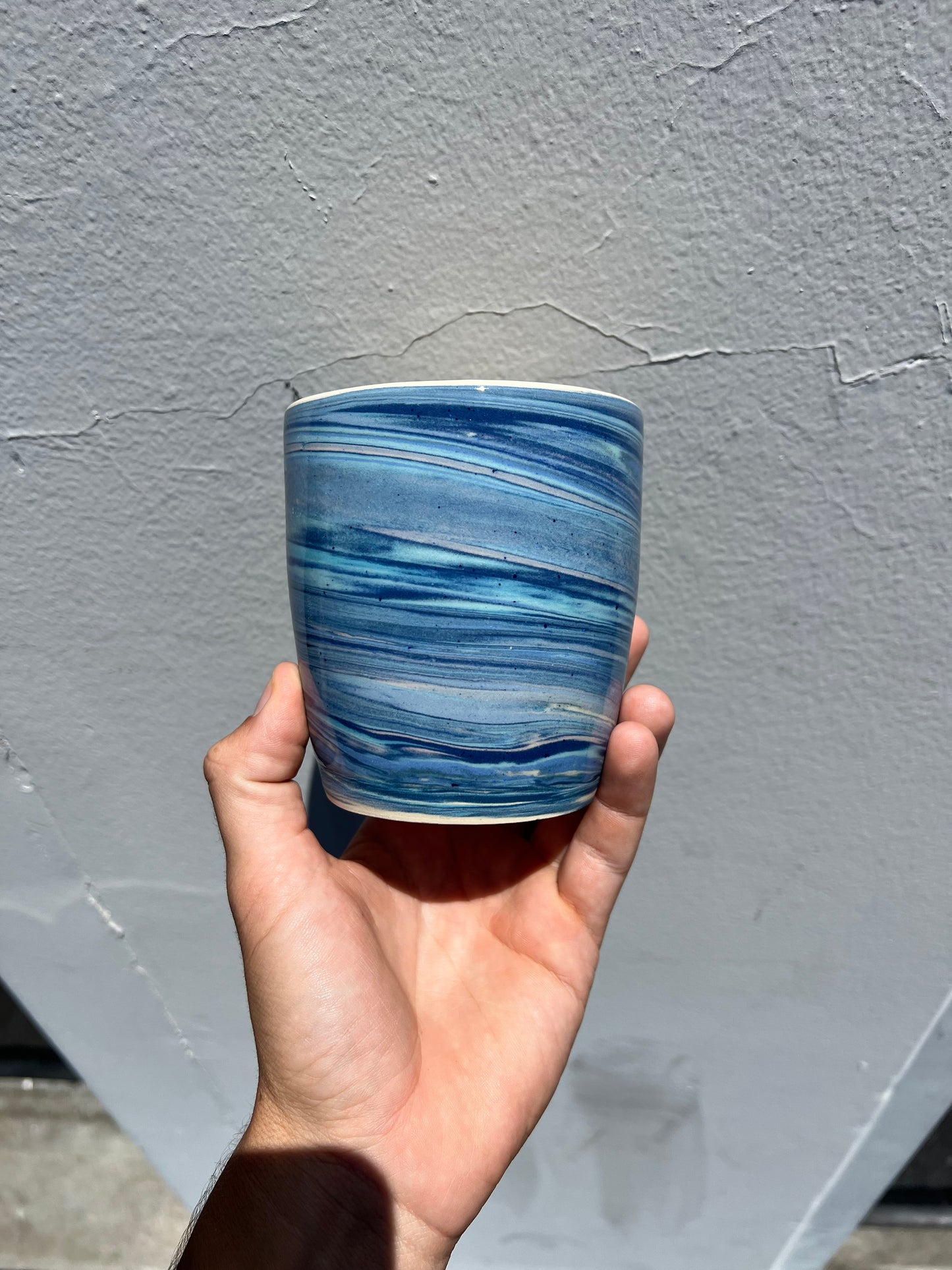 Ocean Drift Marbled Clay Cup