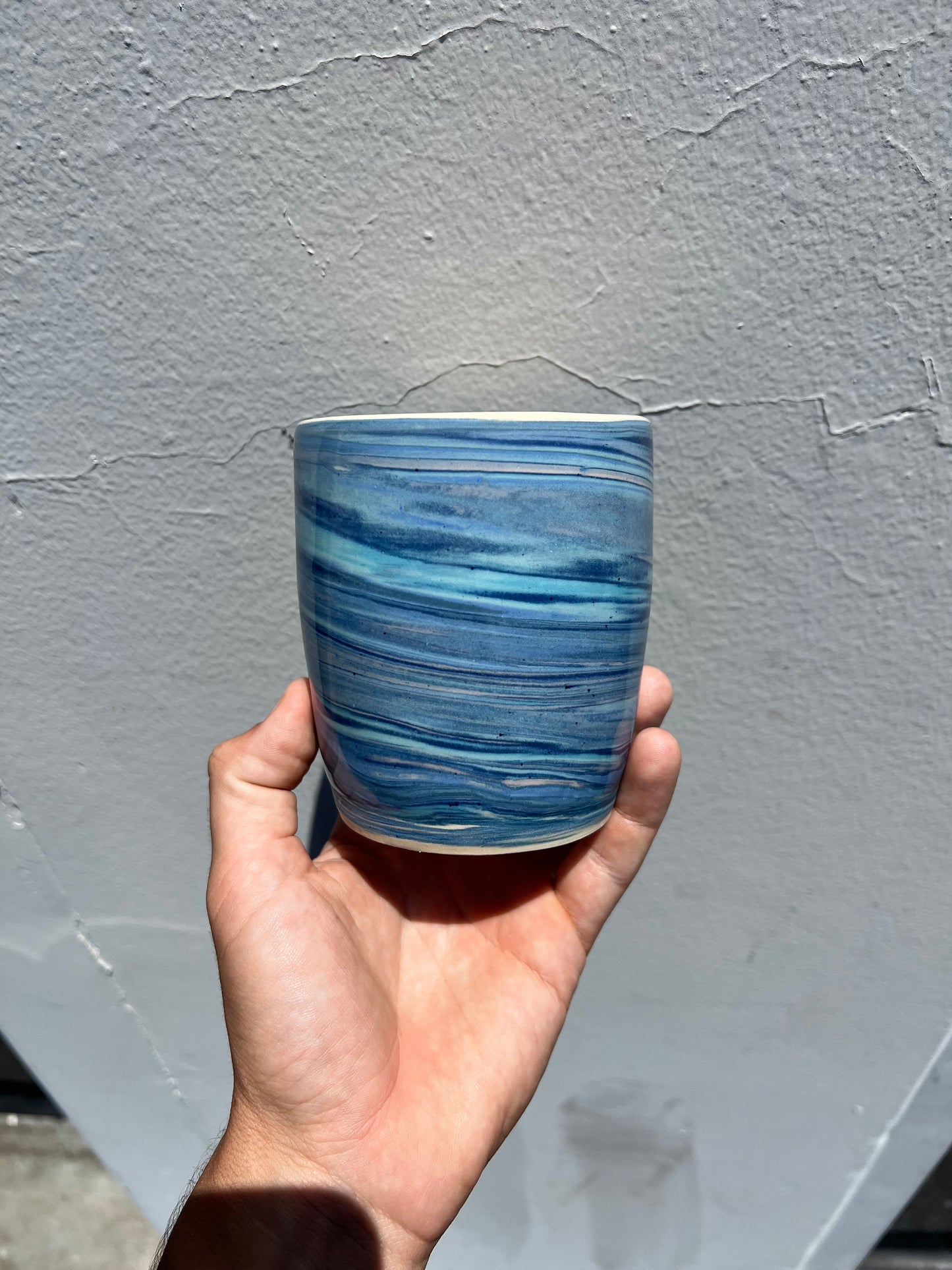 Ocean Drift Marbled Clay Cup