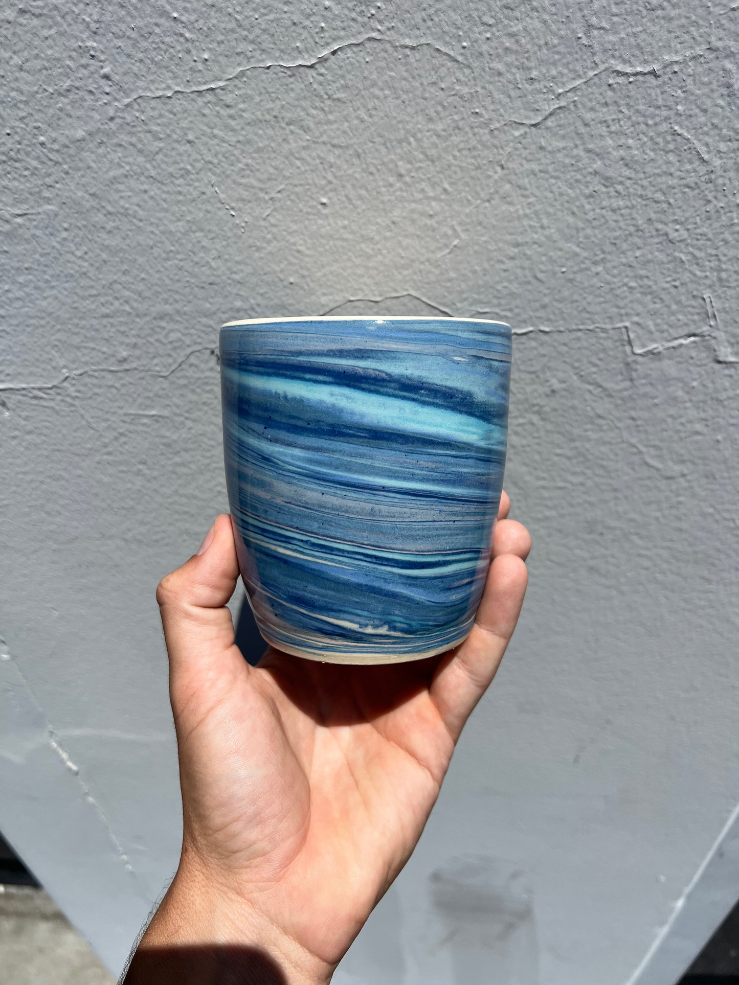 Ocean Drift Marbled Clay Cup
