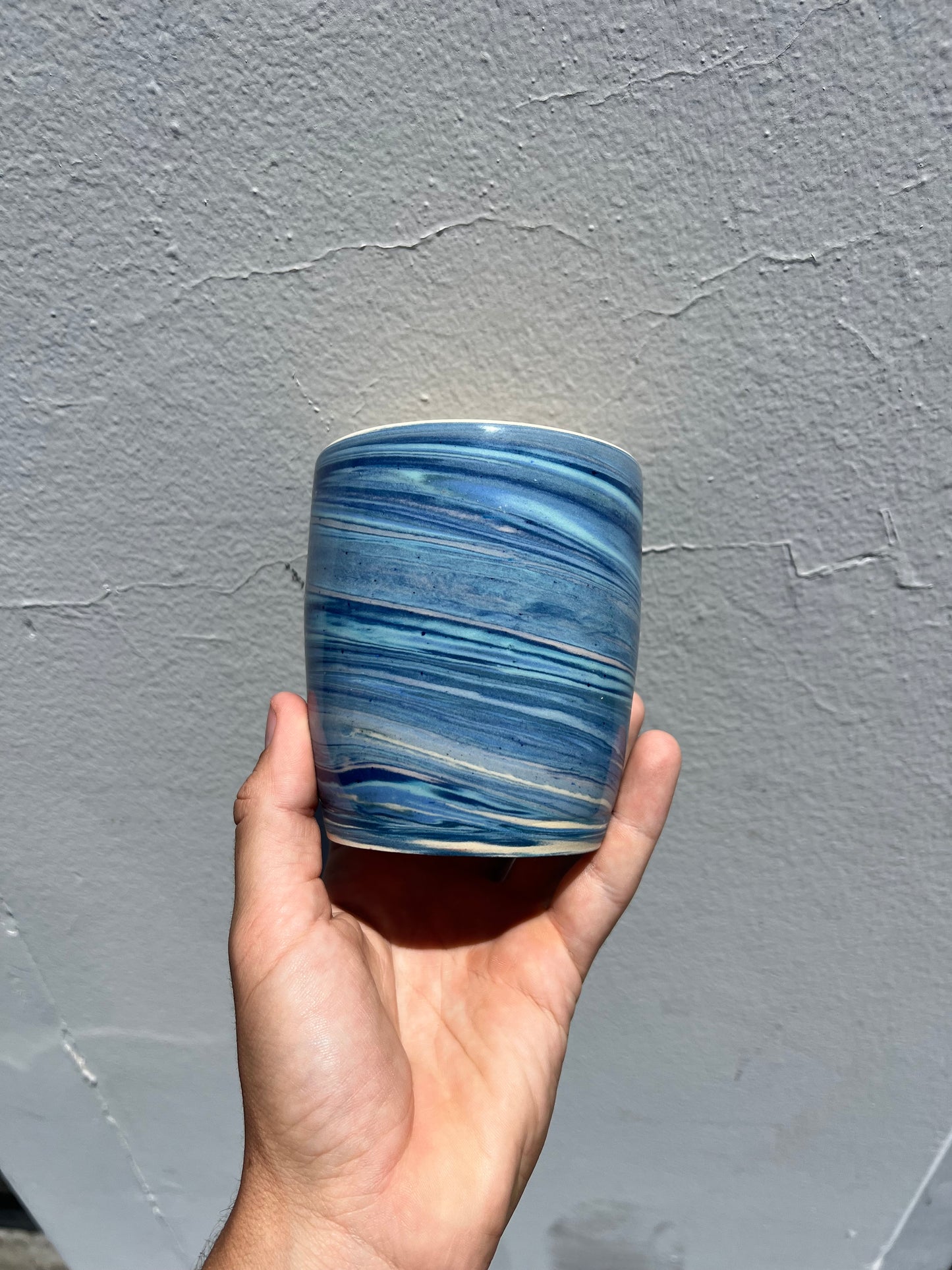 Ocean Drift Marbled Clay Cup