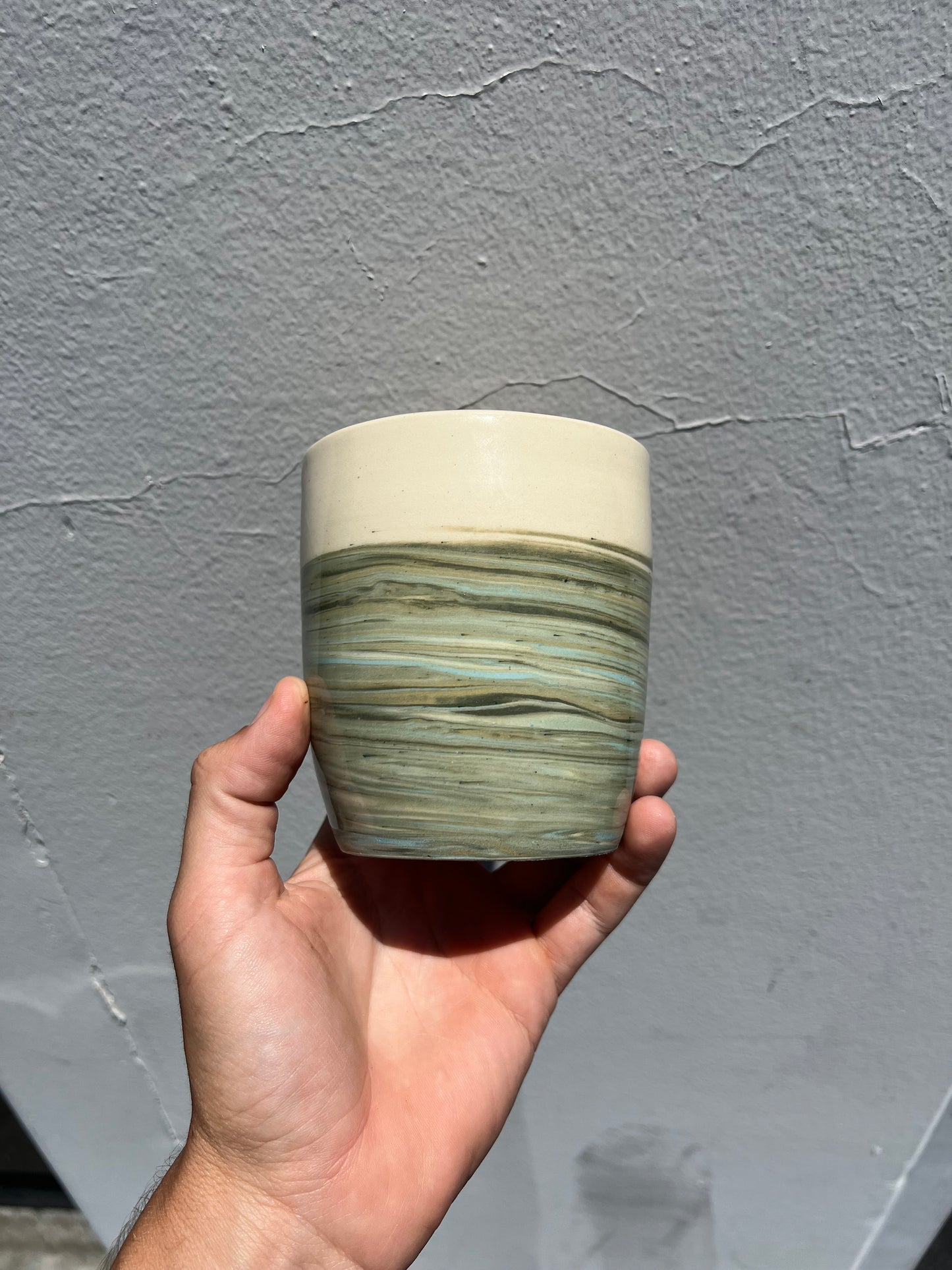 Sage Earth Marbled Clay Cup