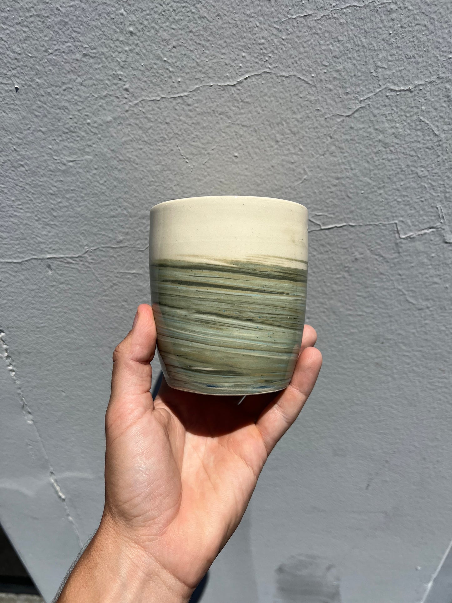 Sage Earth Marbled Clay Cup