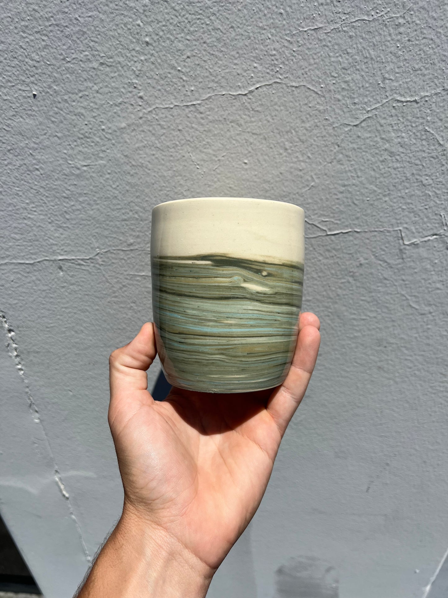 Sage Earth Marbled Clay Cup