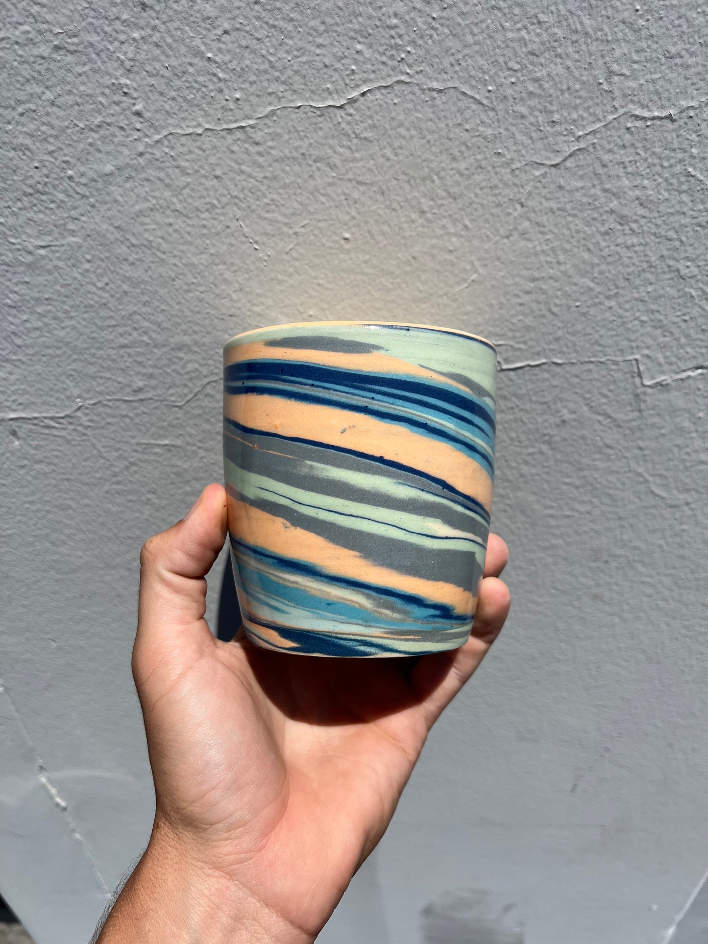 Desert Sky Marbled Clay Cup