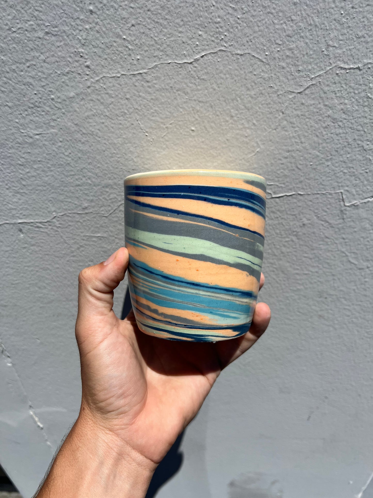 Desert Sky Marbled Clay Cup