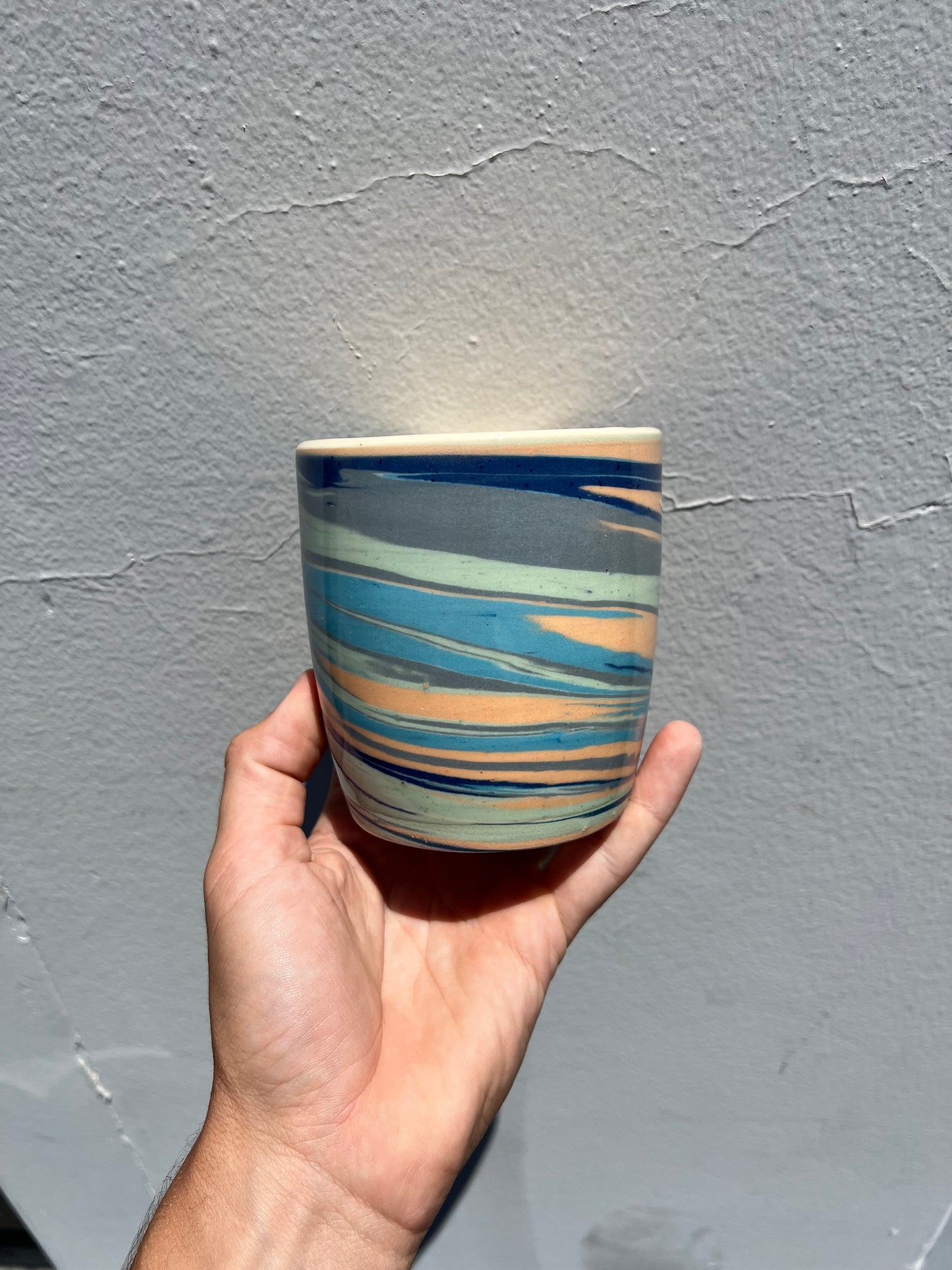 Desert Sky Marbled Clay Cup