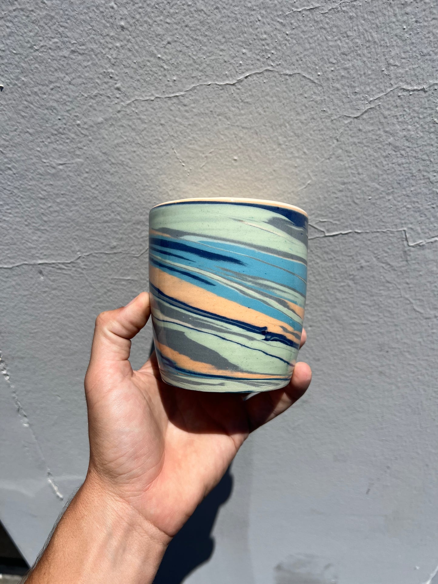Desert Sky Marbled Clay Cup