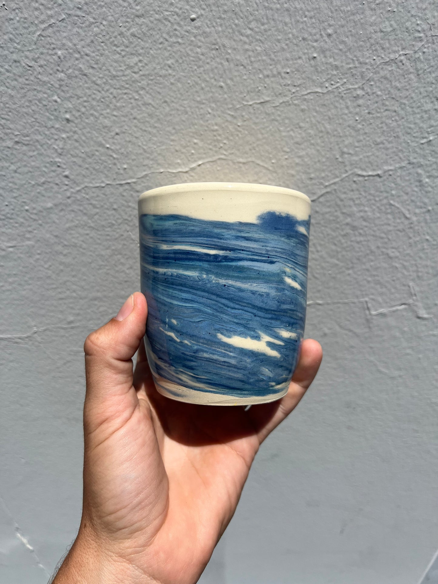 Ocean Drift Marbled Clay Cup
