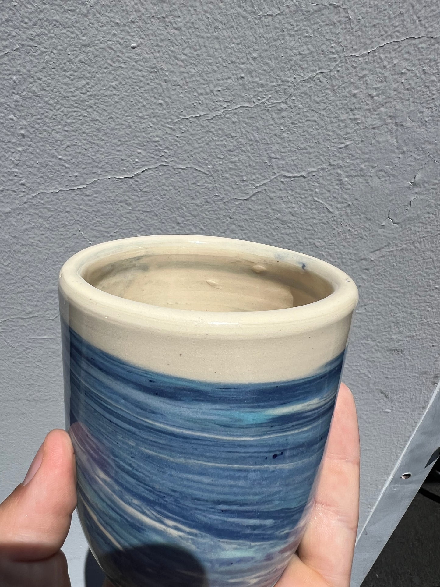 Ocean Drift Marbled Clay Cup