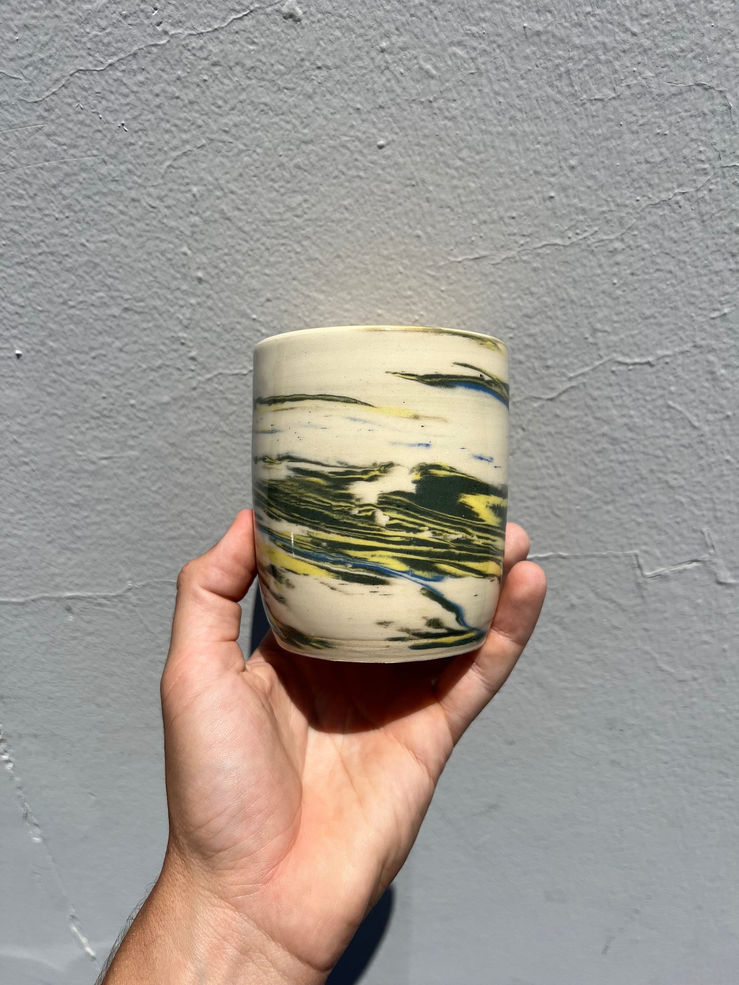 Yellow and Green Nerikomi Cup