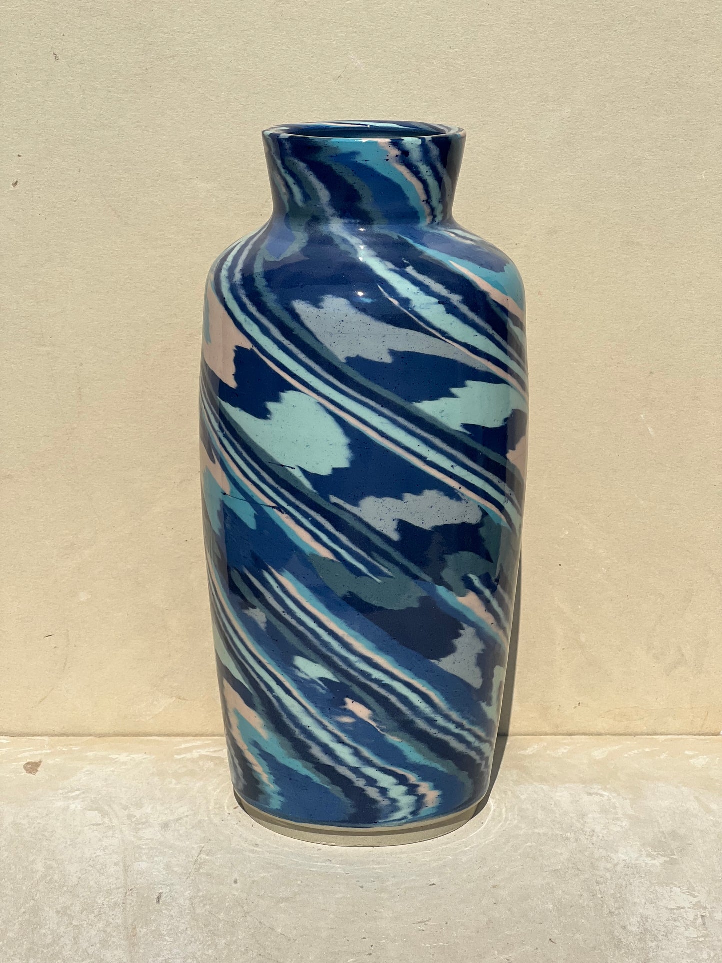 Blue Nerikomi Vase