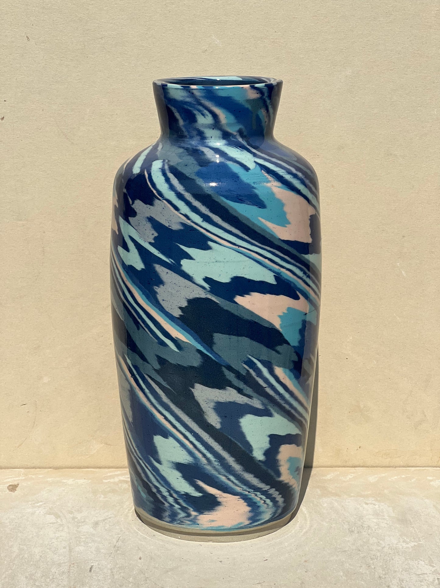 Blue Nerikomi Vase