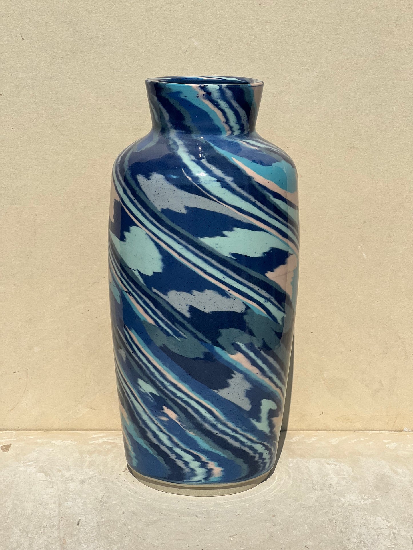 Blue Nerikomi Vase