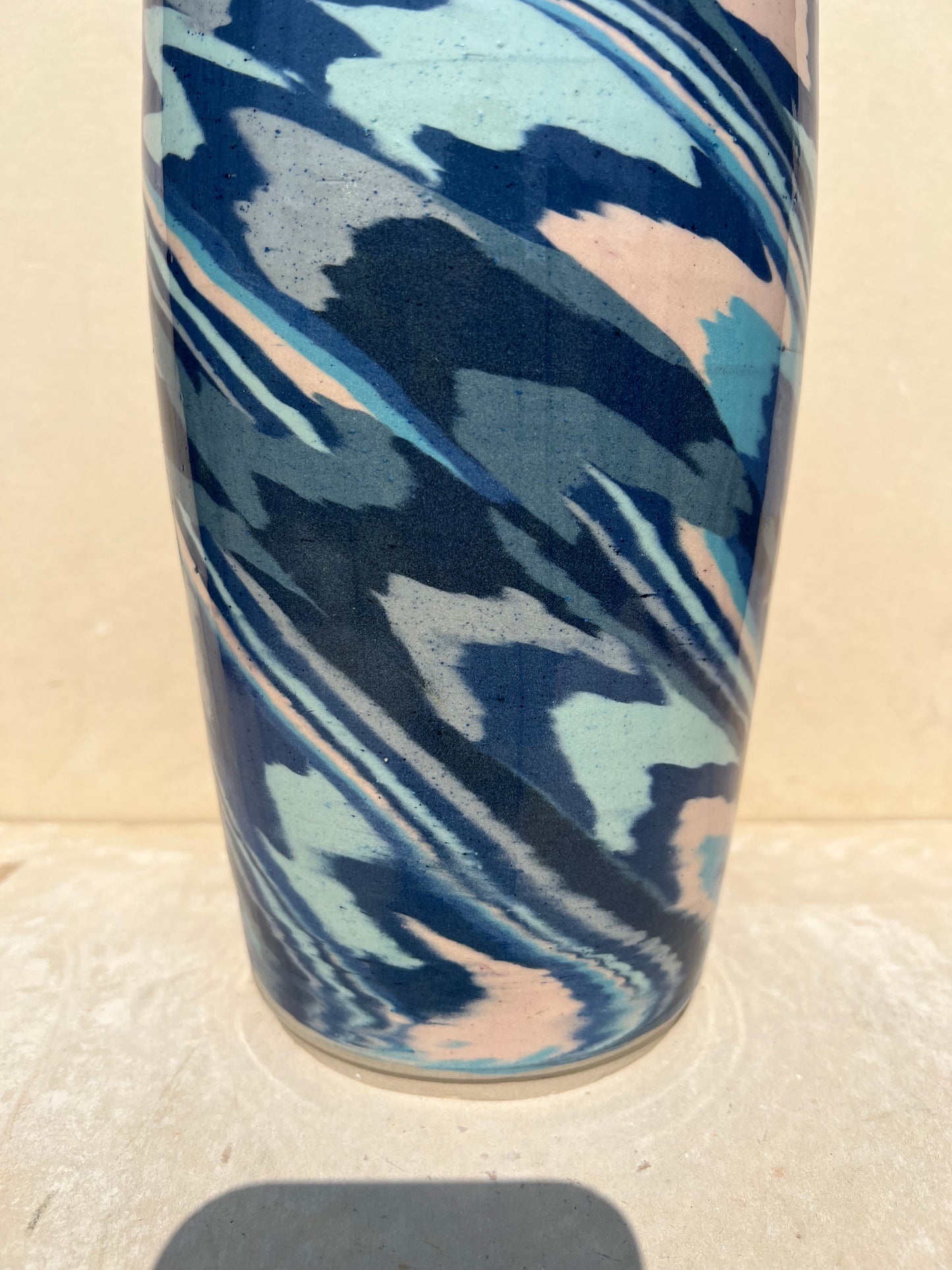 Blue Nerikomi Vase