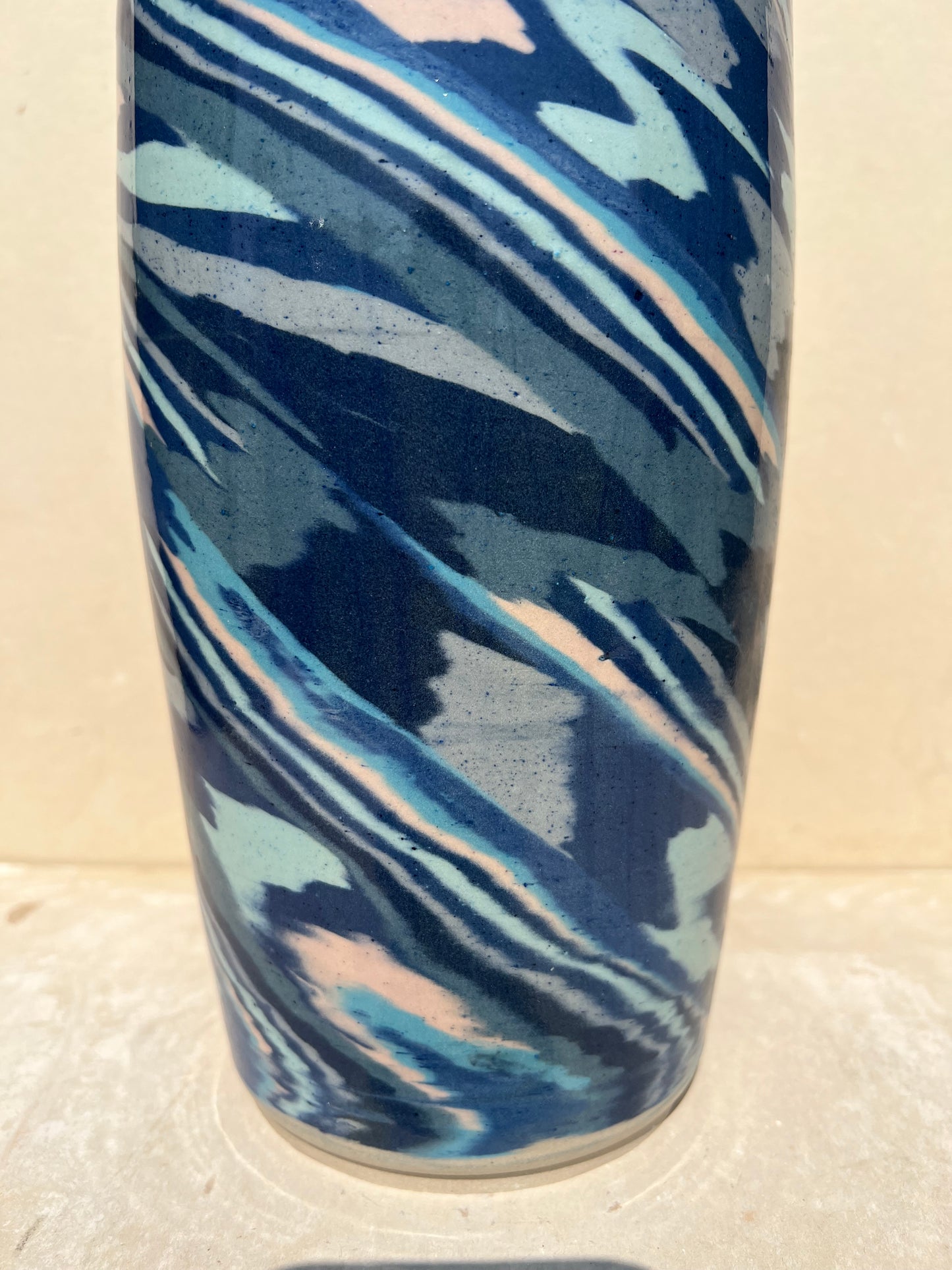Blue Nerikomi Vase