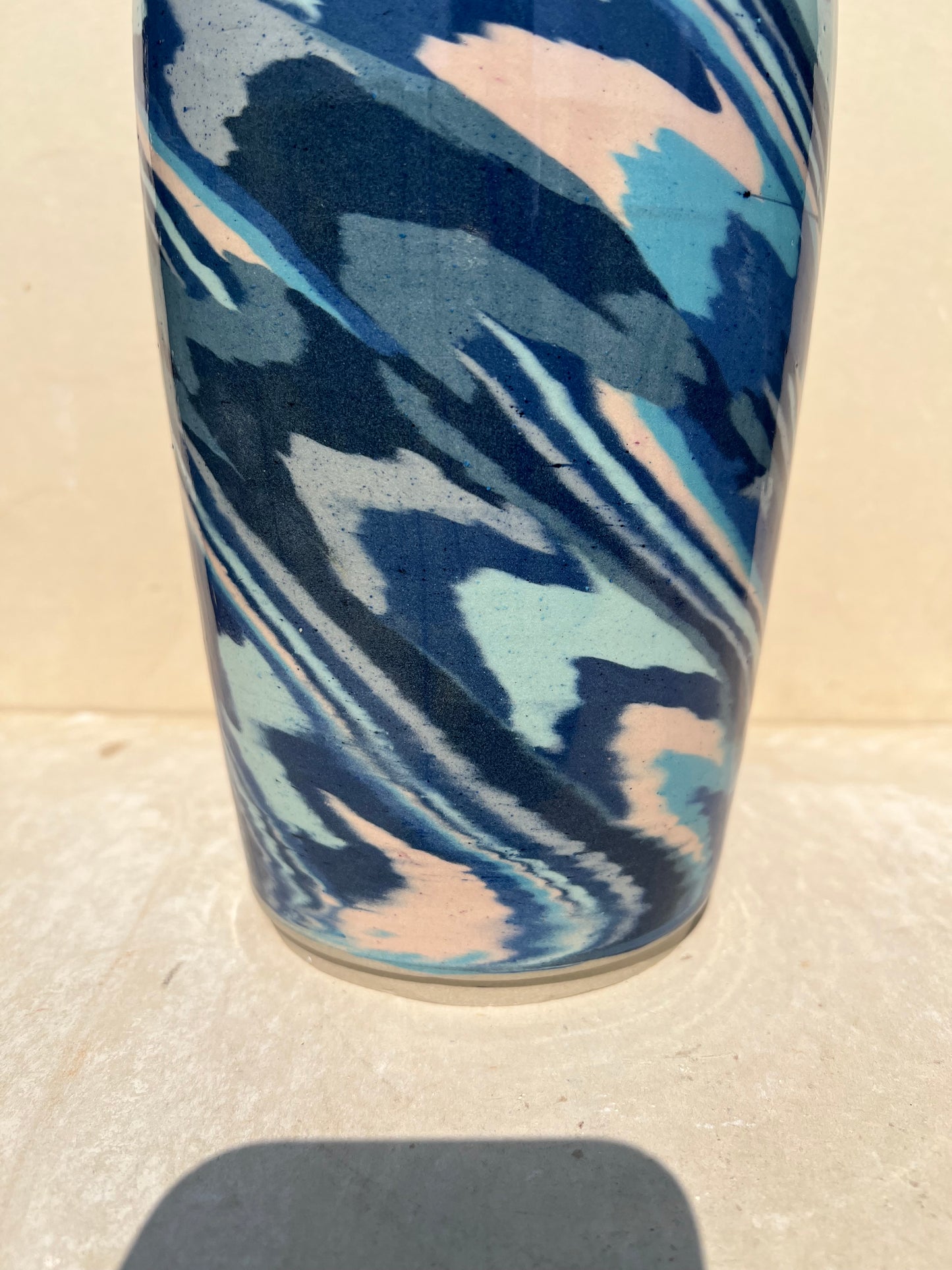 Blue Nerikomi Vase