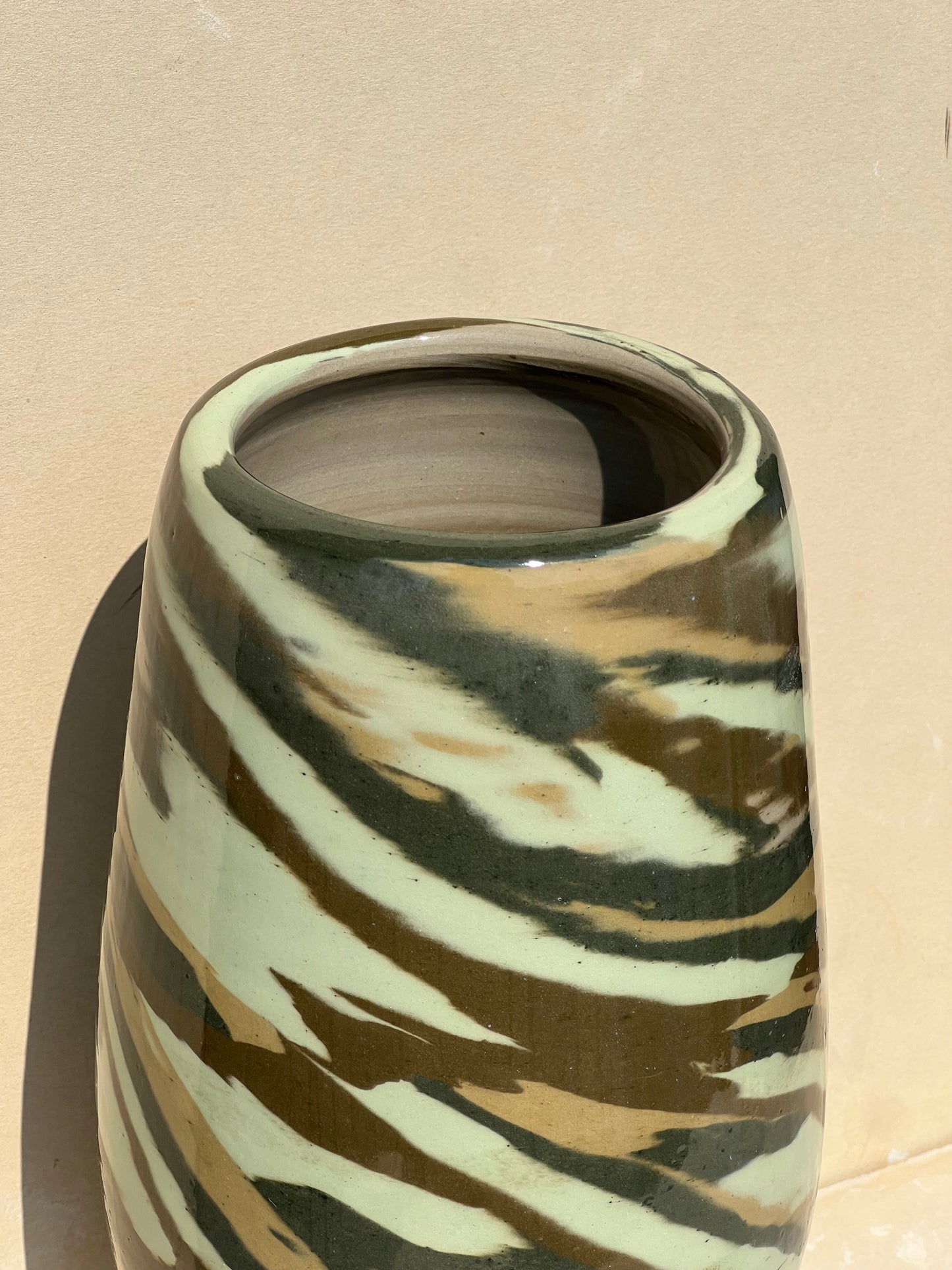 Green Nerikomi Vase