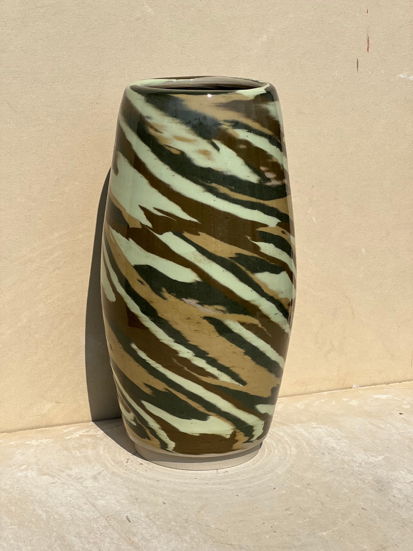 Green Nerikomi Vase